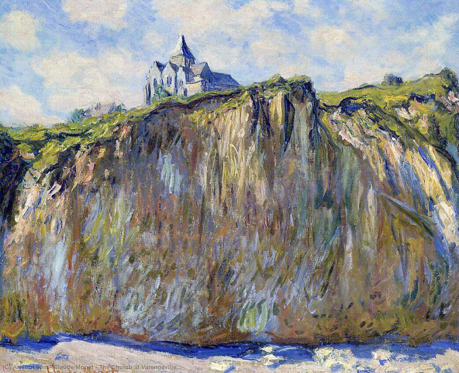 Wikioo.org – L'Enciclopedia delle Belle Arti - Pittura, Opere di Claude Monet - La Chiesa di Varengeville