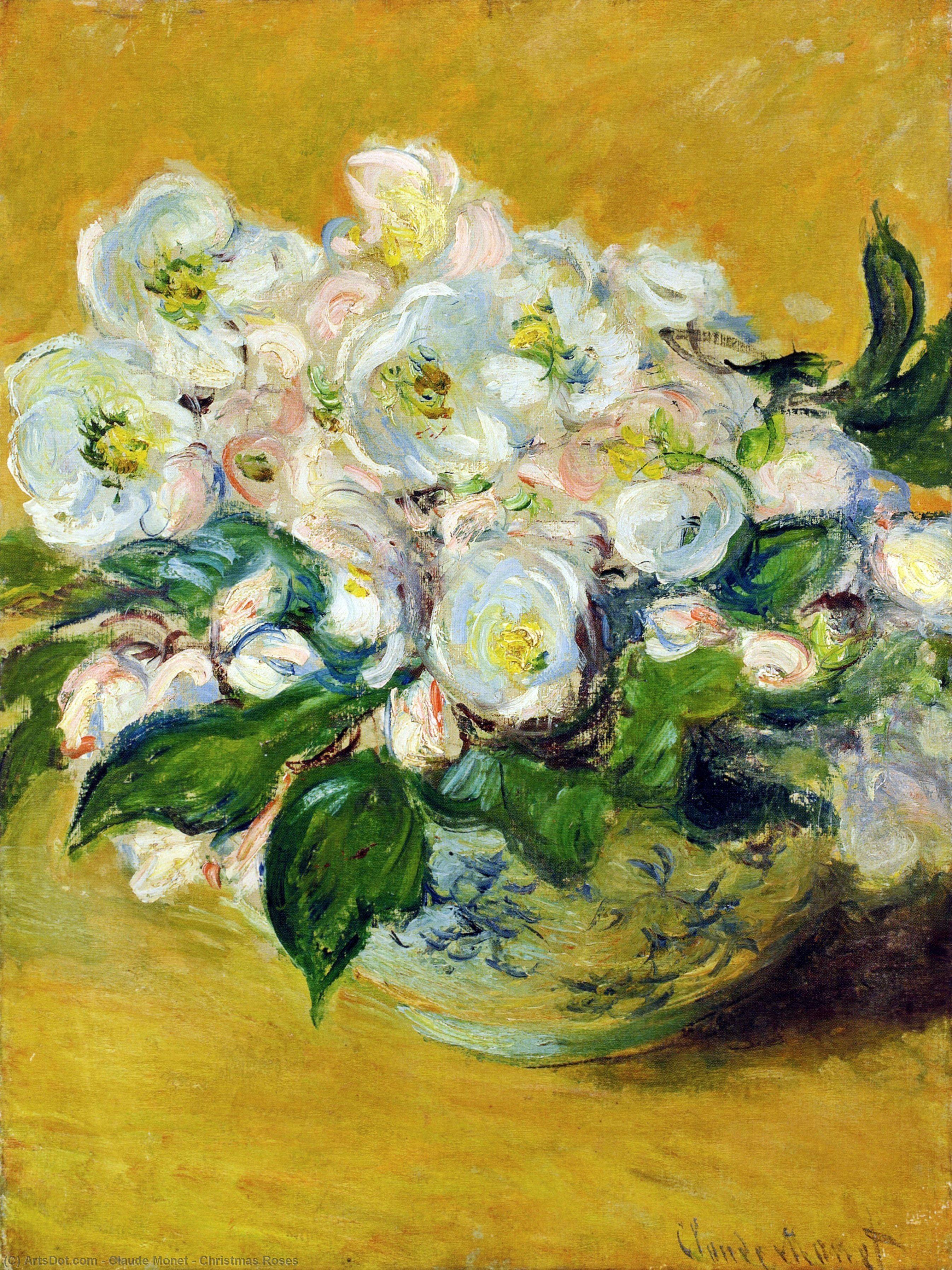 WikiOO.org – 美術百科全書 - 繪畫，作品 Claude Monet - 圣诞节 玫瑰