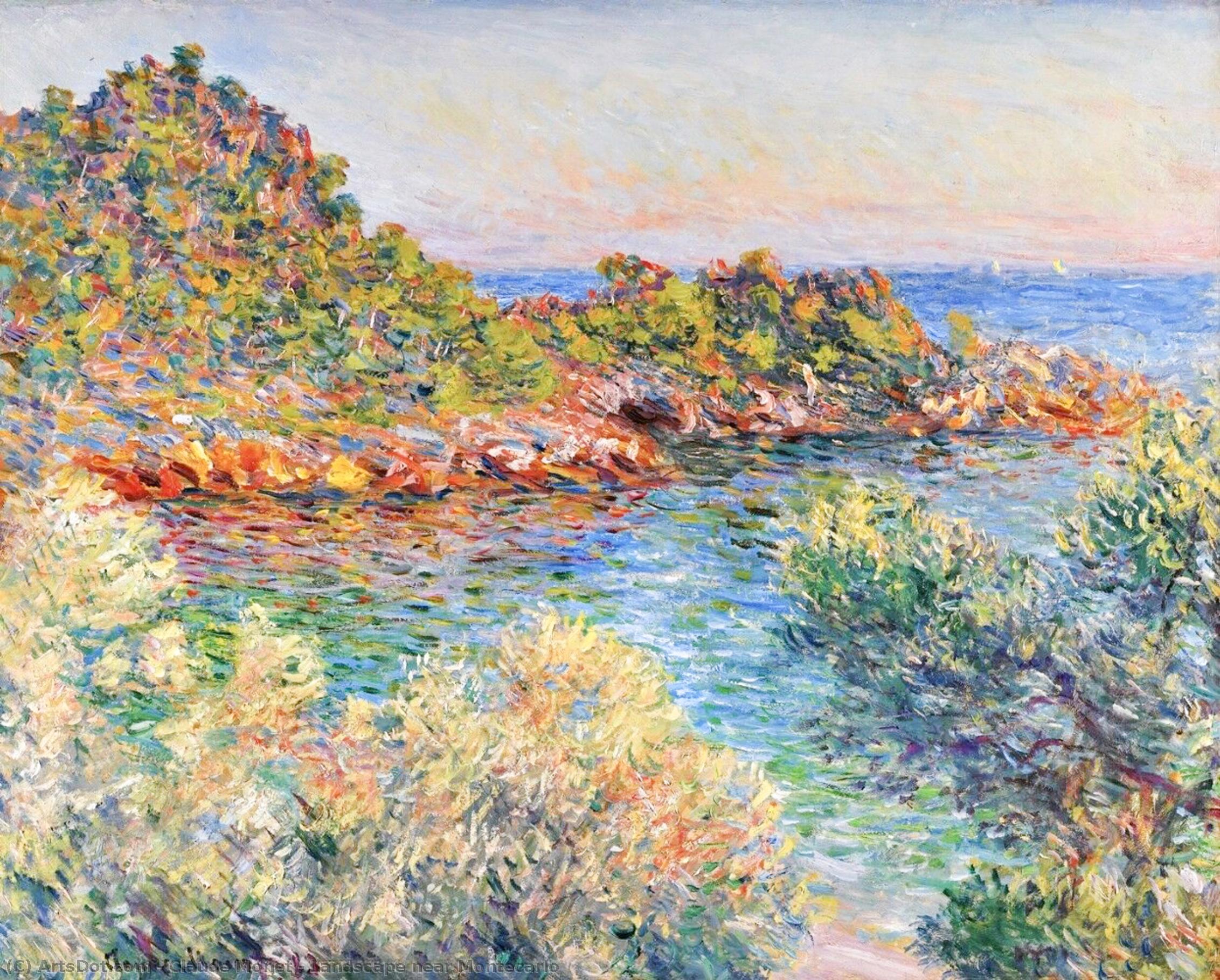 Wikioo.org - The Encyclopedia of Fine Arts - Painting, Artwork by Claude Monet - Landscape near Montecarlo