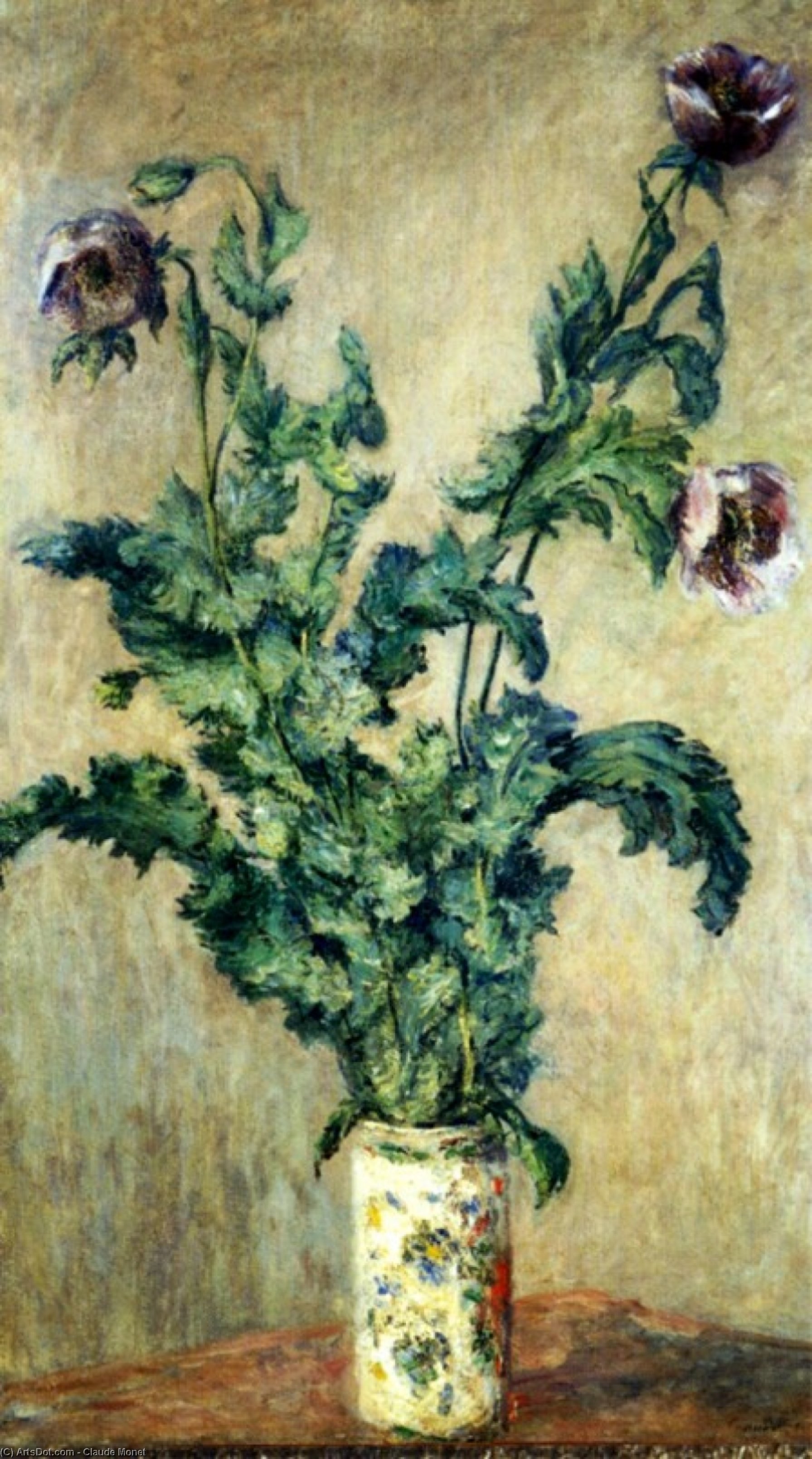 Wikioo.org - The Encyclopedia of Fine Arts - Painting, Artwork by Claude Monet - Purple Poppies