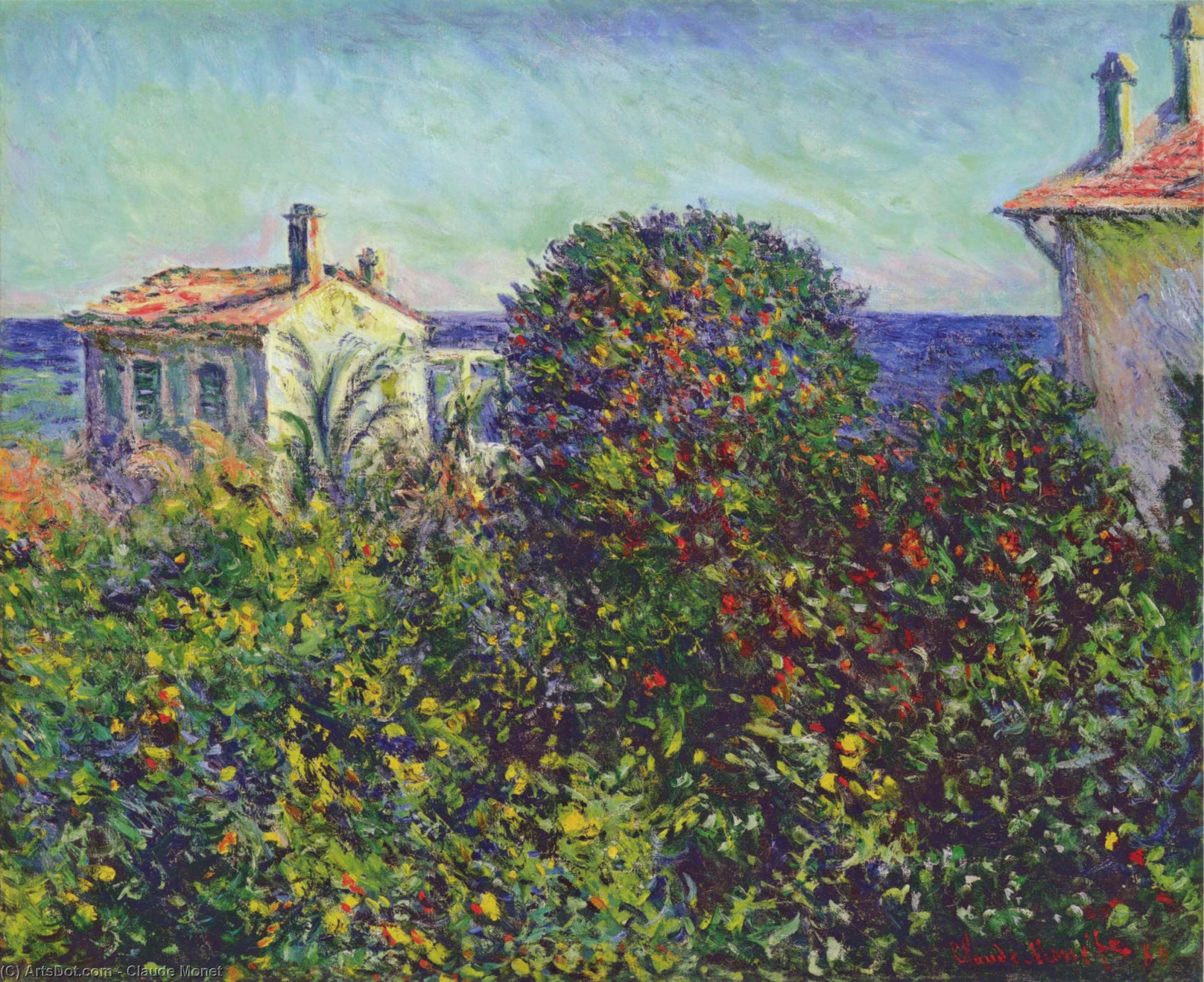 Wikioo.org - Die Enzyklopädie bildender Kunst - Malerei, Kunstwerk von Claude Monet - Bordighera , das haus von gardener