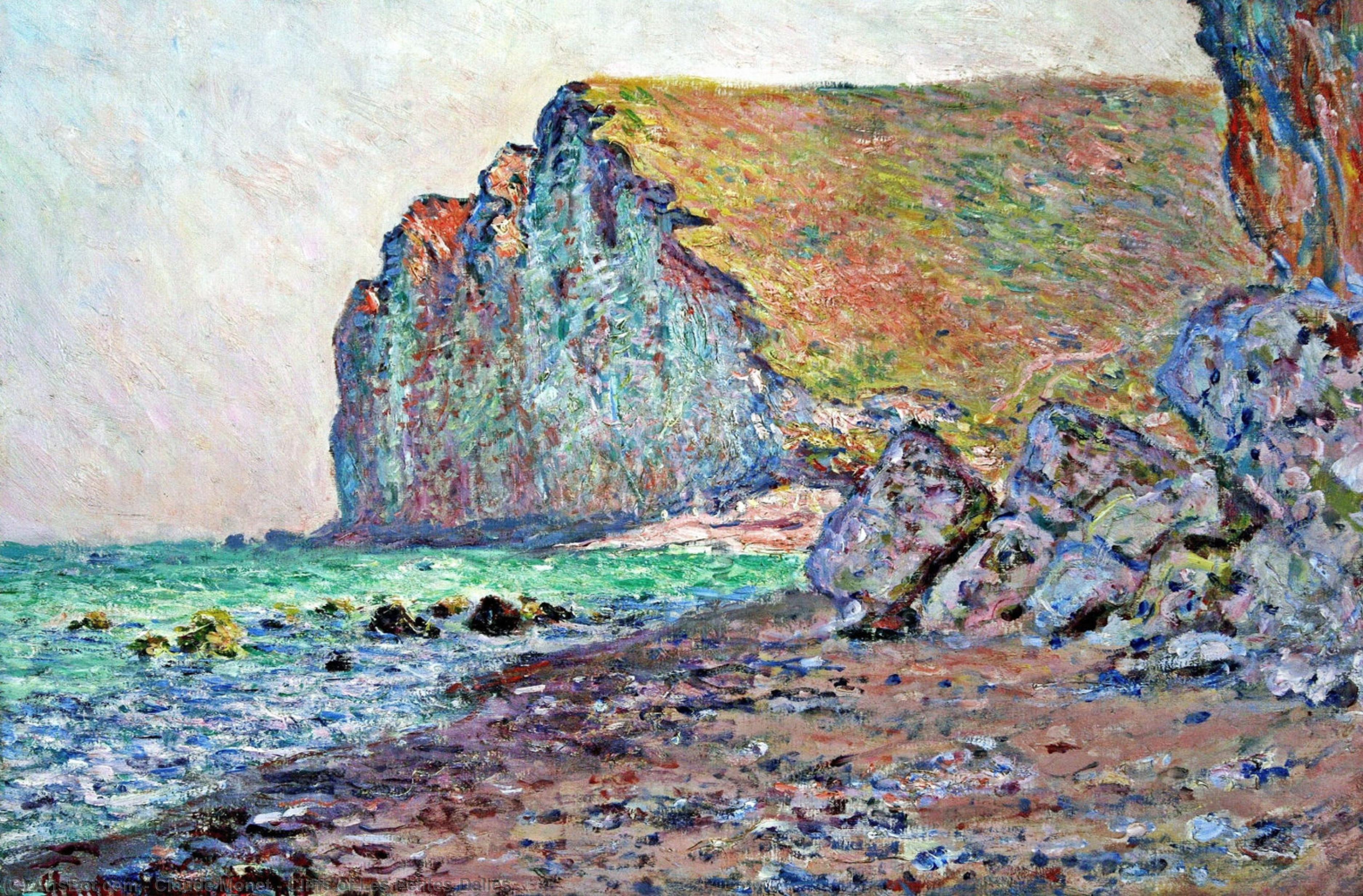 WikiOO.org - دایره المعارف هنرهای زیبا - نقاشی، آثار هنری Claude Monet - Cliffs of Les Petites-Dalles