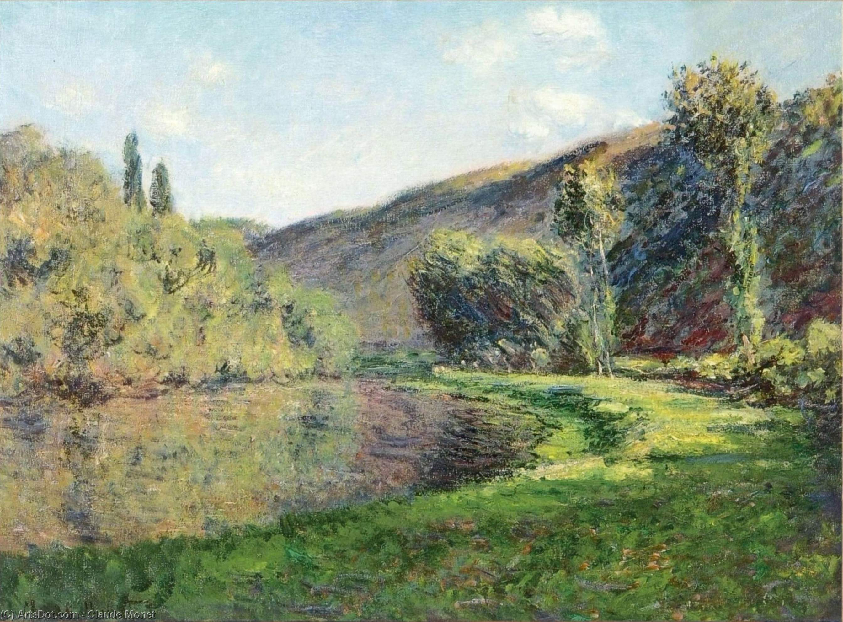Wikioo.org – L'Encyclopédie des Beaux Arts - Peinture, Oeuvre de Claude Monet - Le bras de la Siene à Jeufosse laprès midi