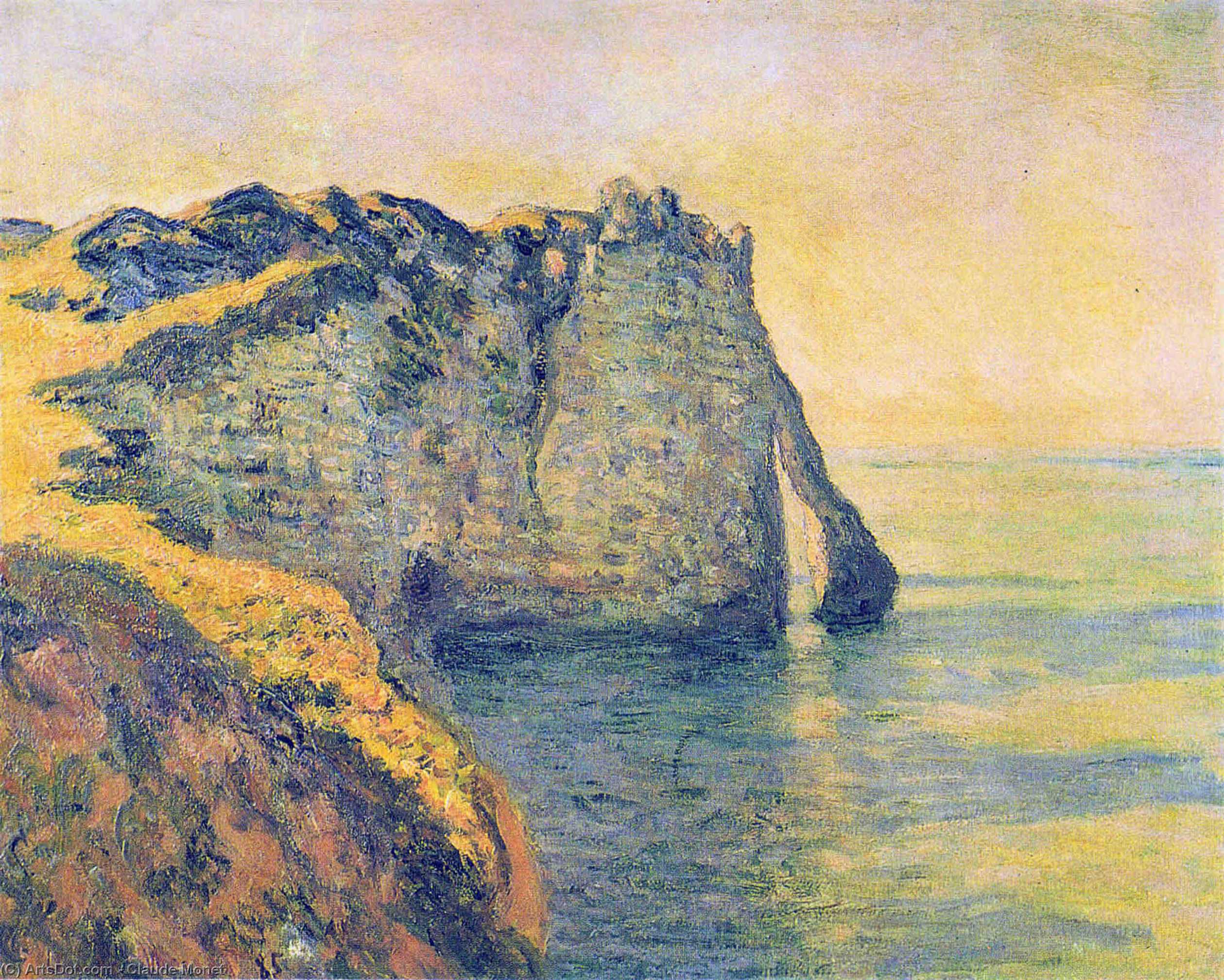 WikiOO.org - Güzel Sanatlar Ansiklopedisi - Resim, Resimler Claude Monet - Cliffs of the Porte d'Aval