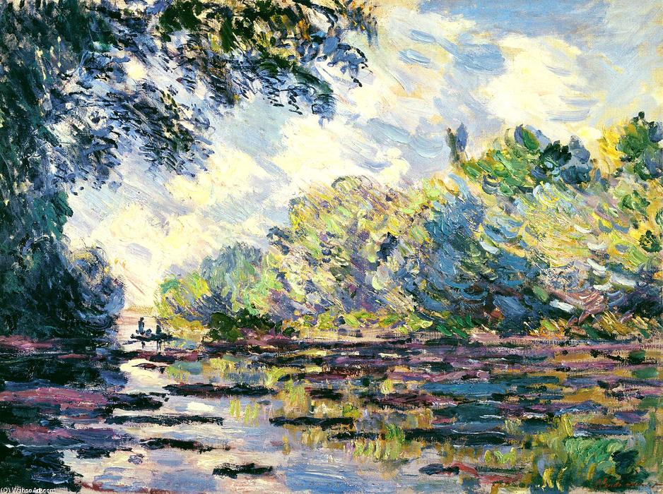 Wikioo.org - The Encyclopedia of Fine Arts - Painting, Artwork by Claude Monet - Section of the Seine, near Giverny