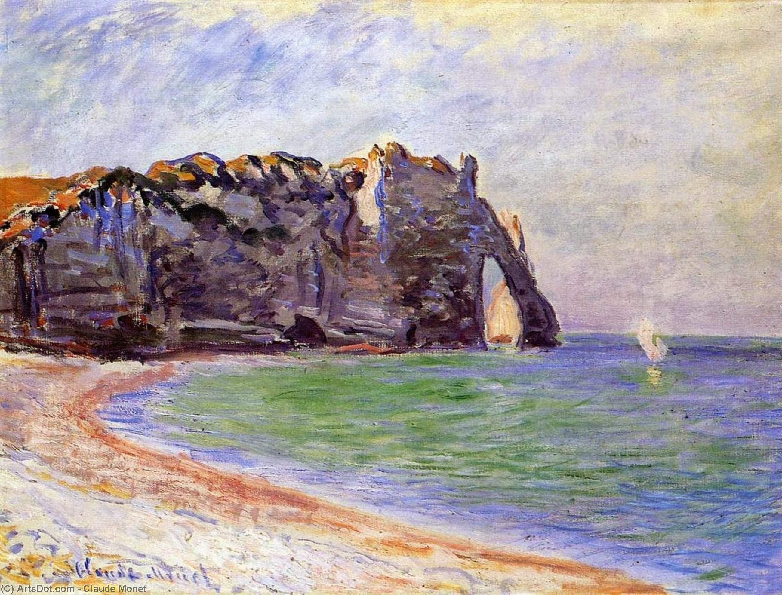 Wikioo.org - The Encyclopedia of Fine Arts - Painting, Artwork by Claude Monet - The Manneport, Etretat, the Porte d'Aval