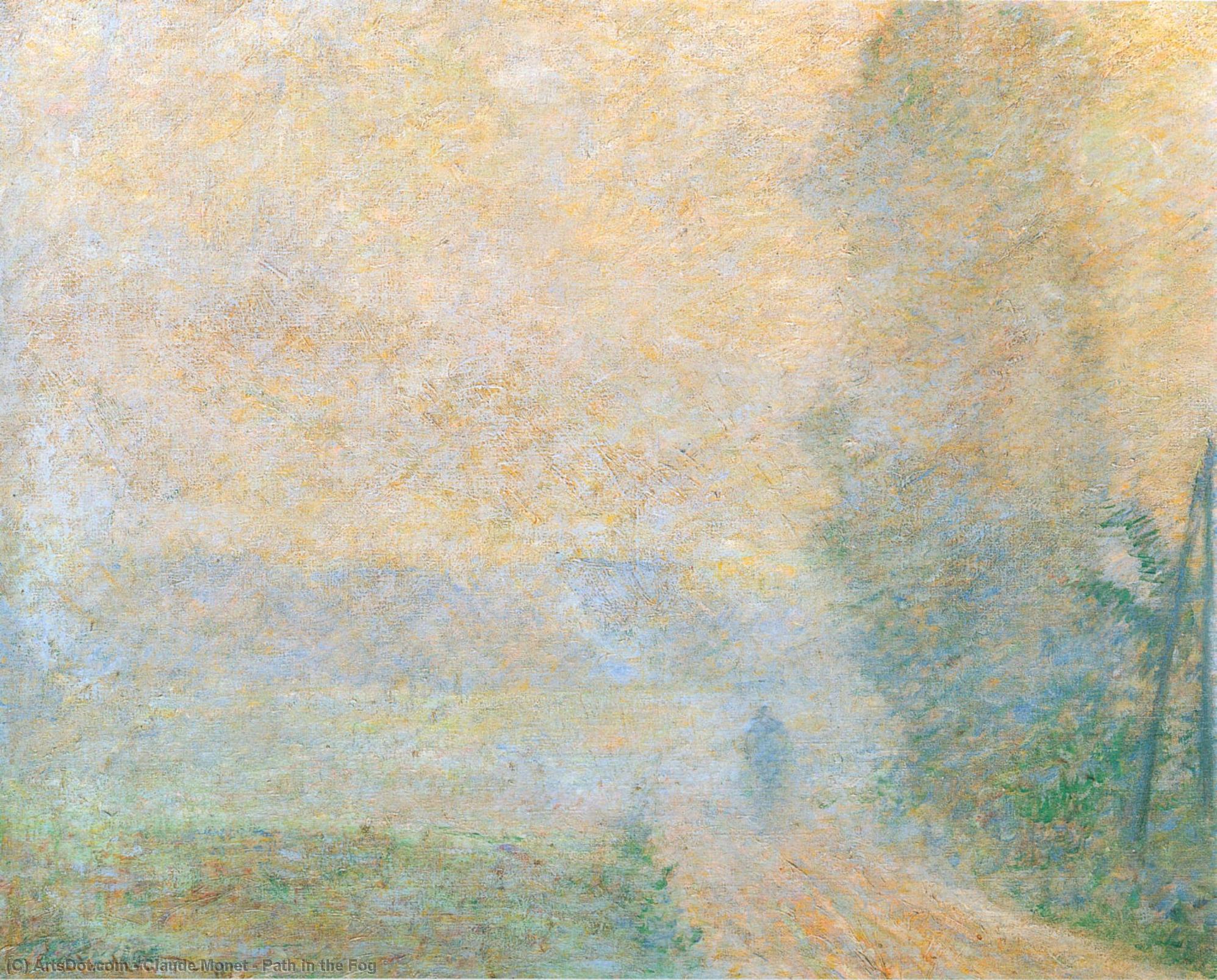 Wikioo.org – L'Enciclopedia delle Belle Arti - Pittura, Opere di Claude Monet - percorso nel nebbia