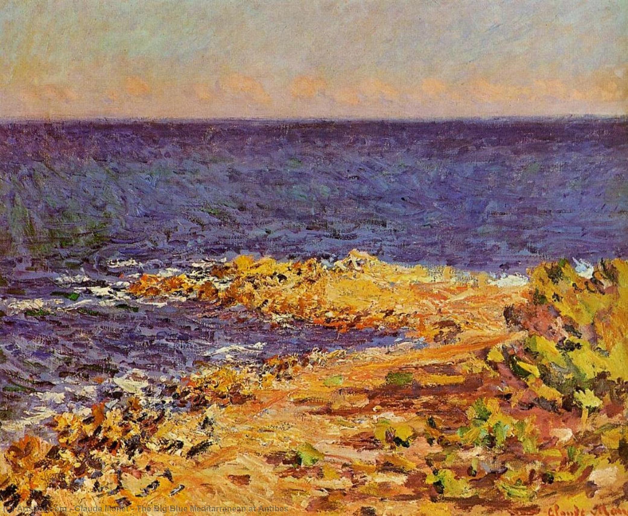 Wikioo.org - The Encyclopedia of Fine Arts - Painting, Artwork by Claude Monet - The Big Blue Meditarranean at Antibes