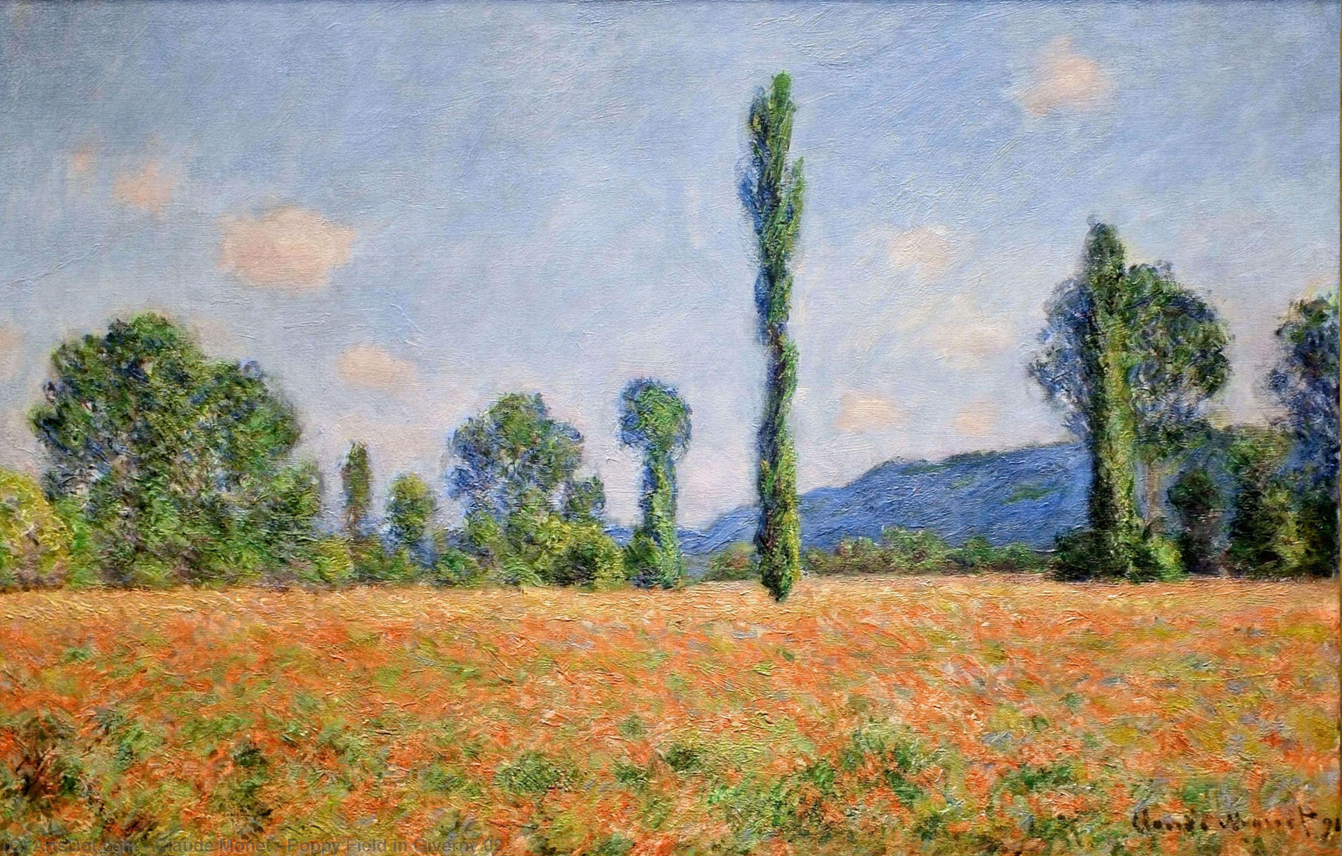 Wikioo.org - The Encyclopedia of Fine Arts - Painting, Artwork by Claude Monet - Poppy Field in Giverny 02