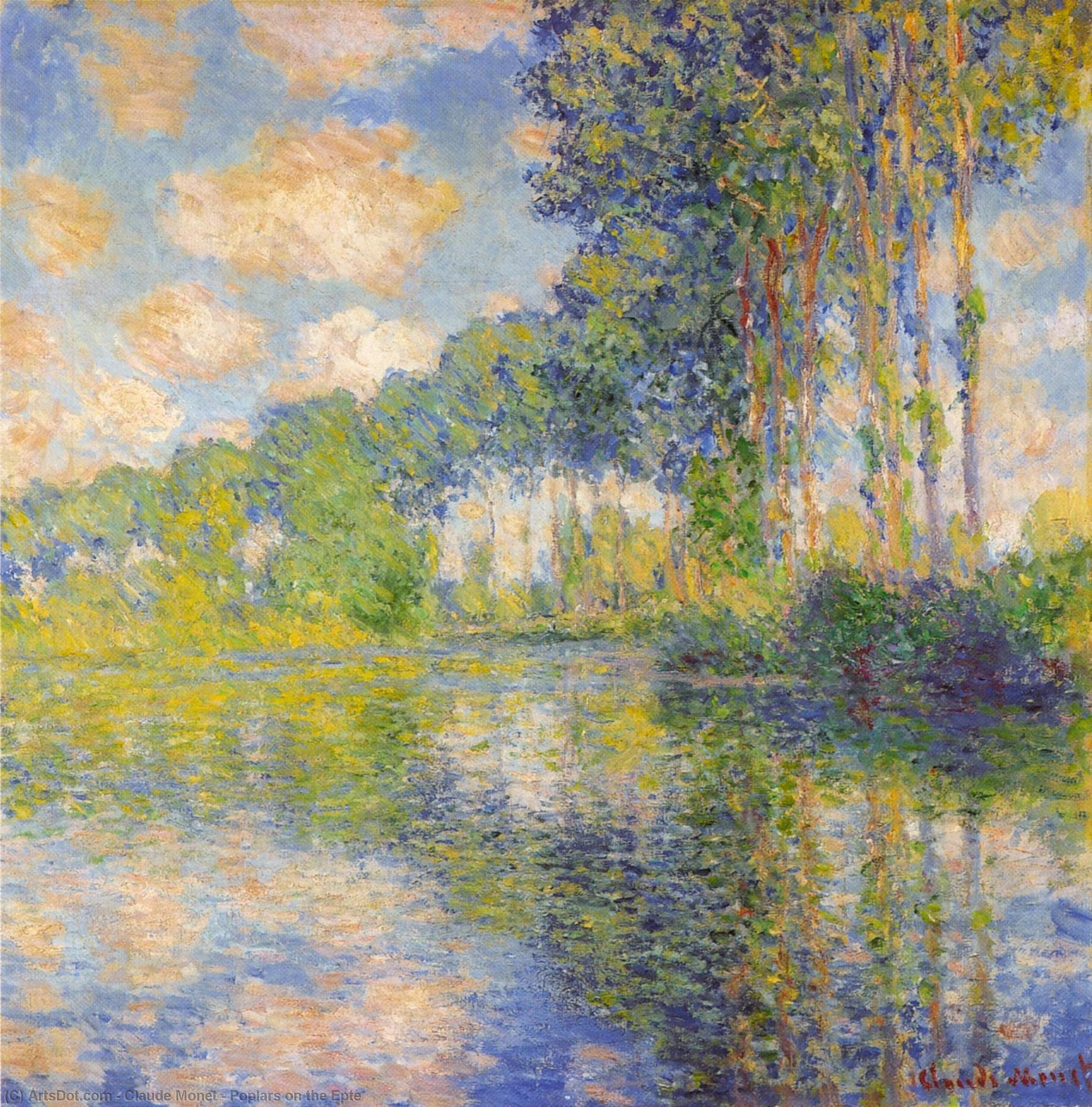 Wikioo.org - The Encyclopedia of Fine Arts - Painting, Artwork by Claude Monet - Poplars on the Epte