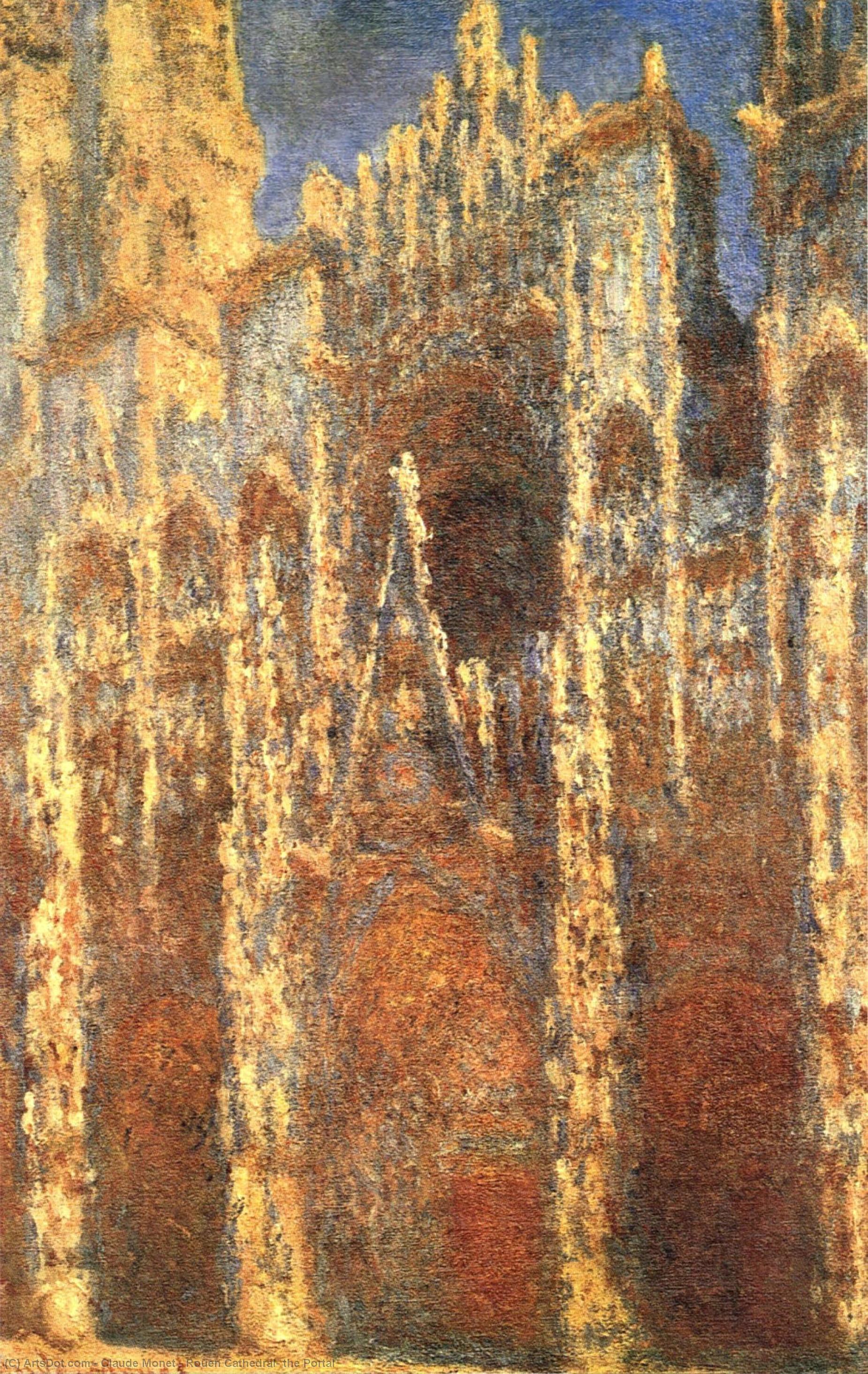 WikiOO.org - 百科事典 - 絵画、アートワーク Claude Monet - ルーアン大聖堂、ポータル