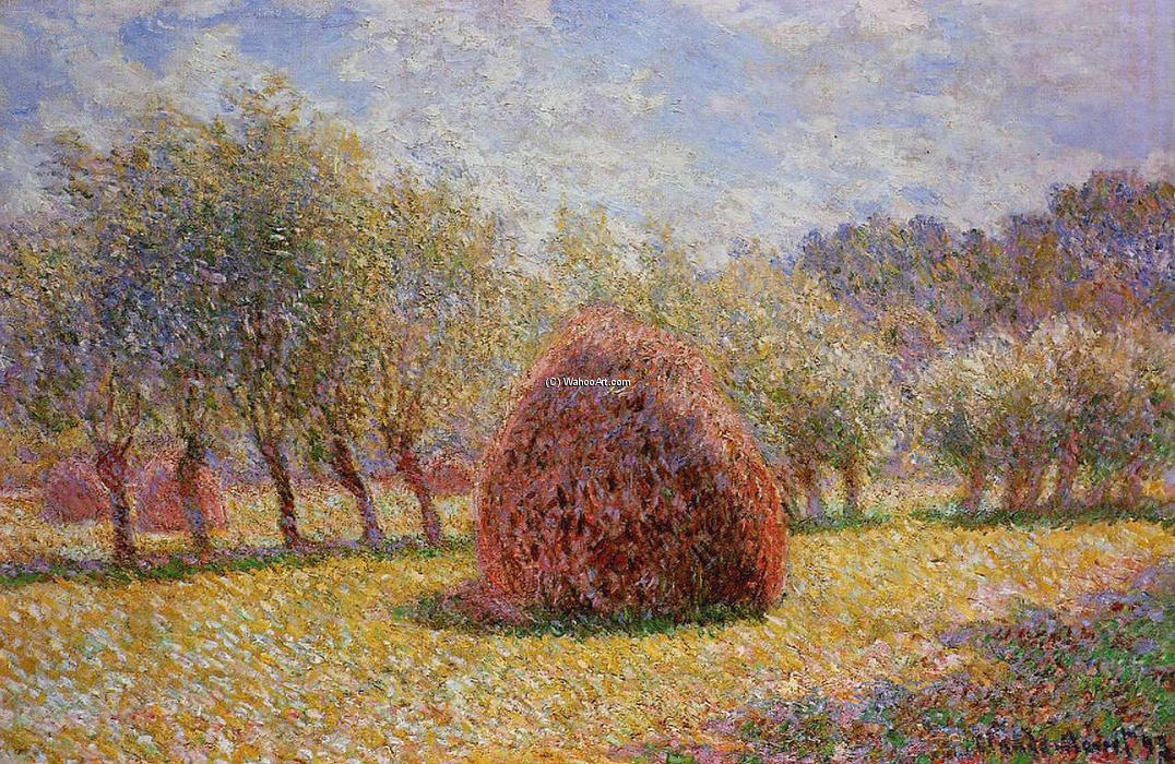 Wikioo.org - Bách khoa toàn thư về mỹ thuật - Vẽ tranh, Tác phẩm nghệ thuật Claude Monet - Haystacks at Giverny