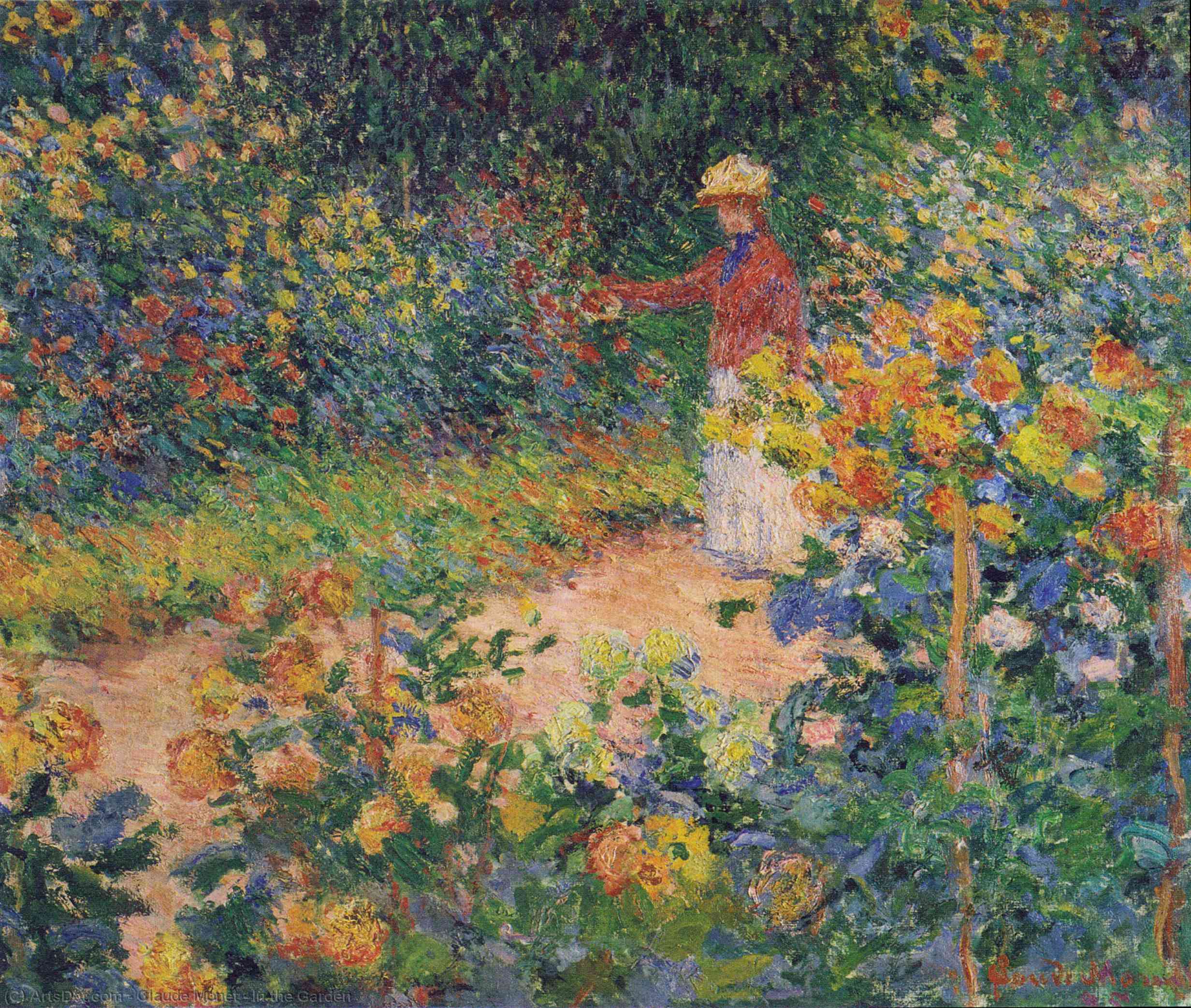 WikiOO.org - 百科事典 - 絵画、アートワーク Claude Monet - 庭で