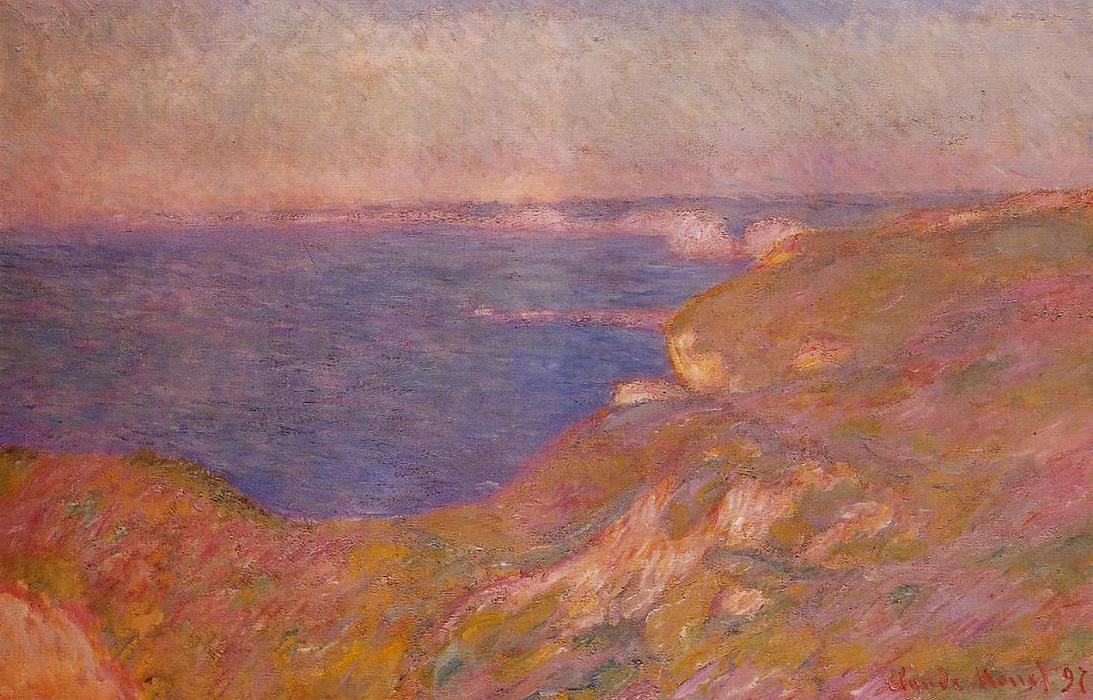 Wikioo.org - Bách khoa toàn thư về mỹ thuật - Vẽ tranh, Tác phẩm nghệ thuật Claude Monet - Cliff near Dieppe