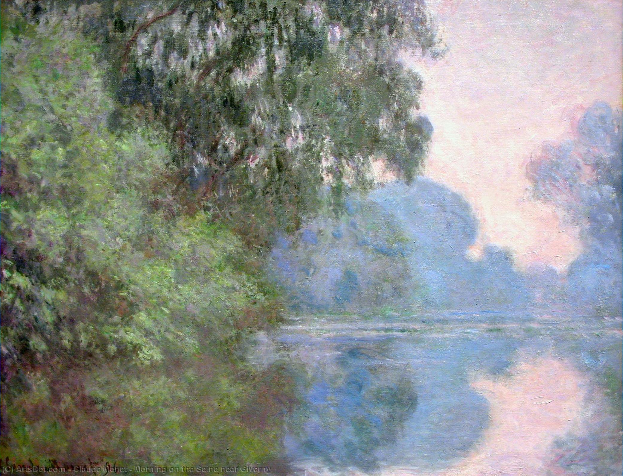 Wikioo.org - The Encyclopedia of Fine Arts - Painting, Artwork by Claude Monet - Morning on the Seine near Giverny