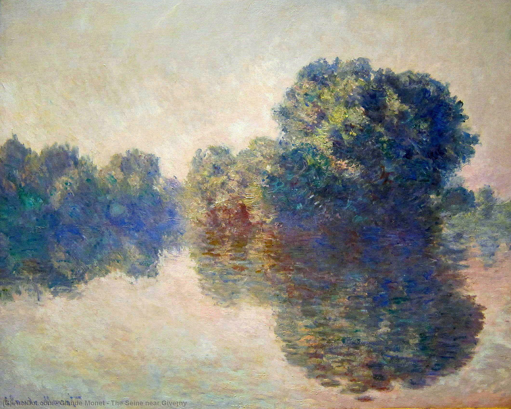 WikiOO.org - Encyclopedia of Fine Arts - Målning, konstverk Claude Monet - The Seine near Giverny