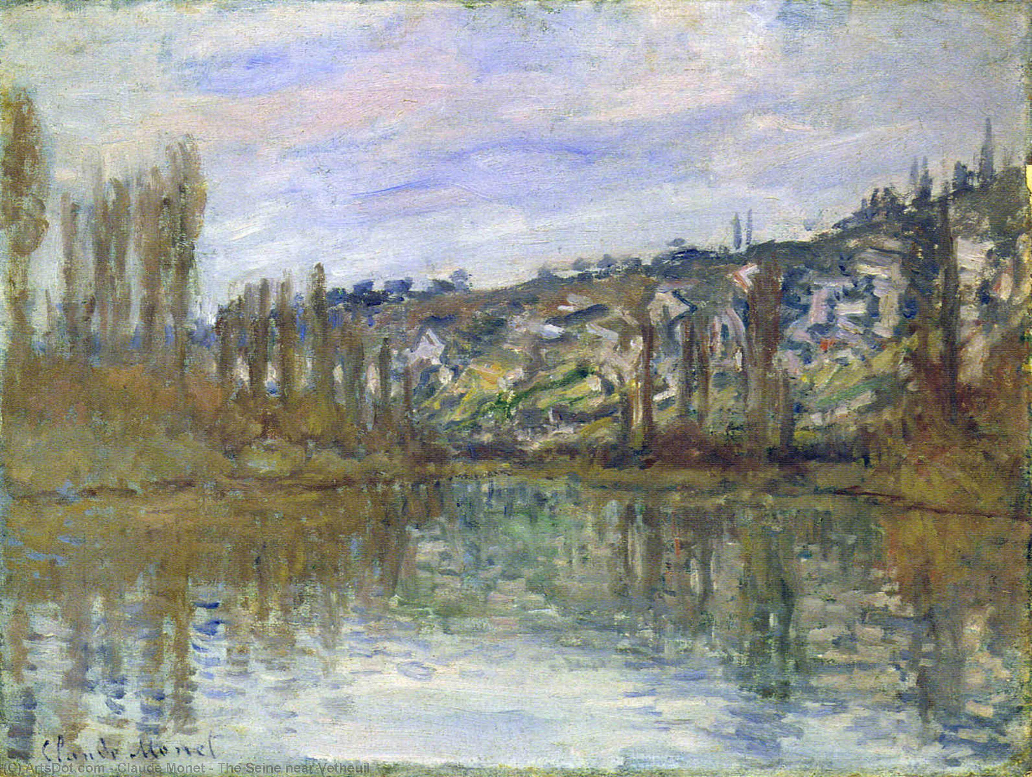 Wikioo.org - The Encyclopedia of Fine Arts - Painting, Artwork by Claude Monet - The Seine near Vetheuil
