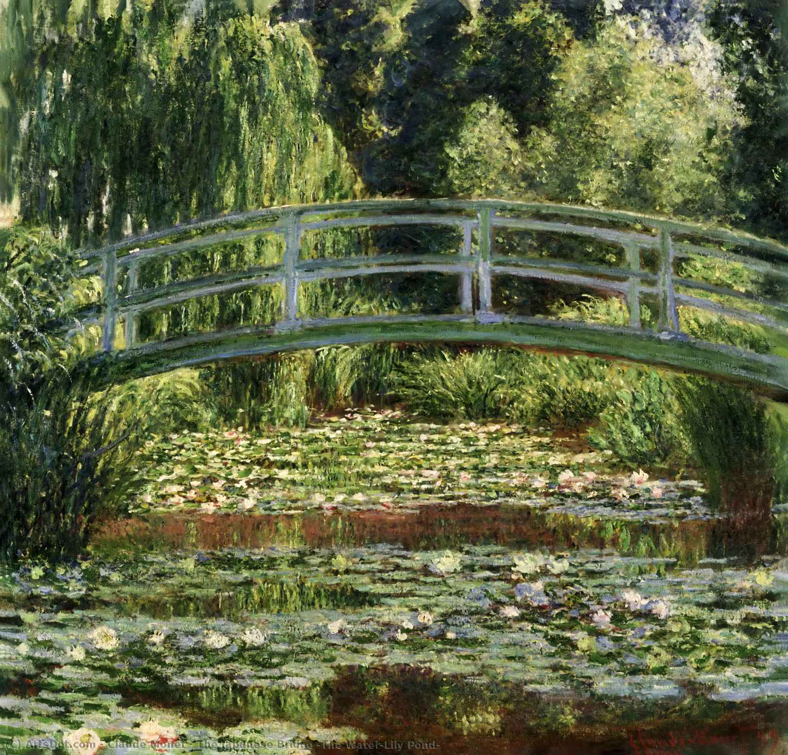 WikiOO.org – 美術百科全書 - 繪畫，作品 Claude Monet - 日本桥 ( 的 Water-Lily 池塘 )