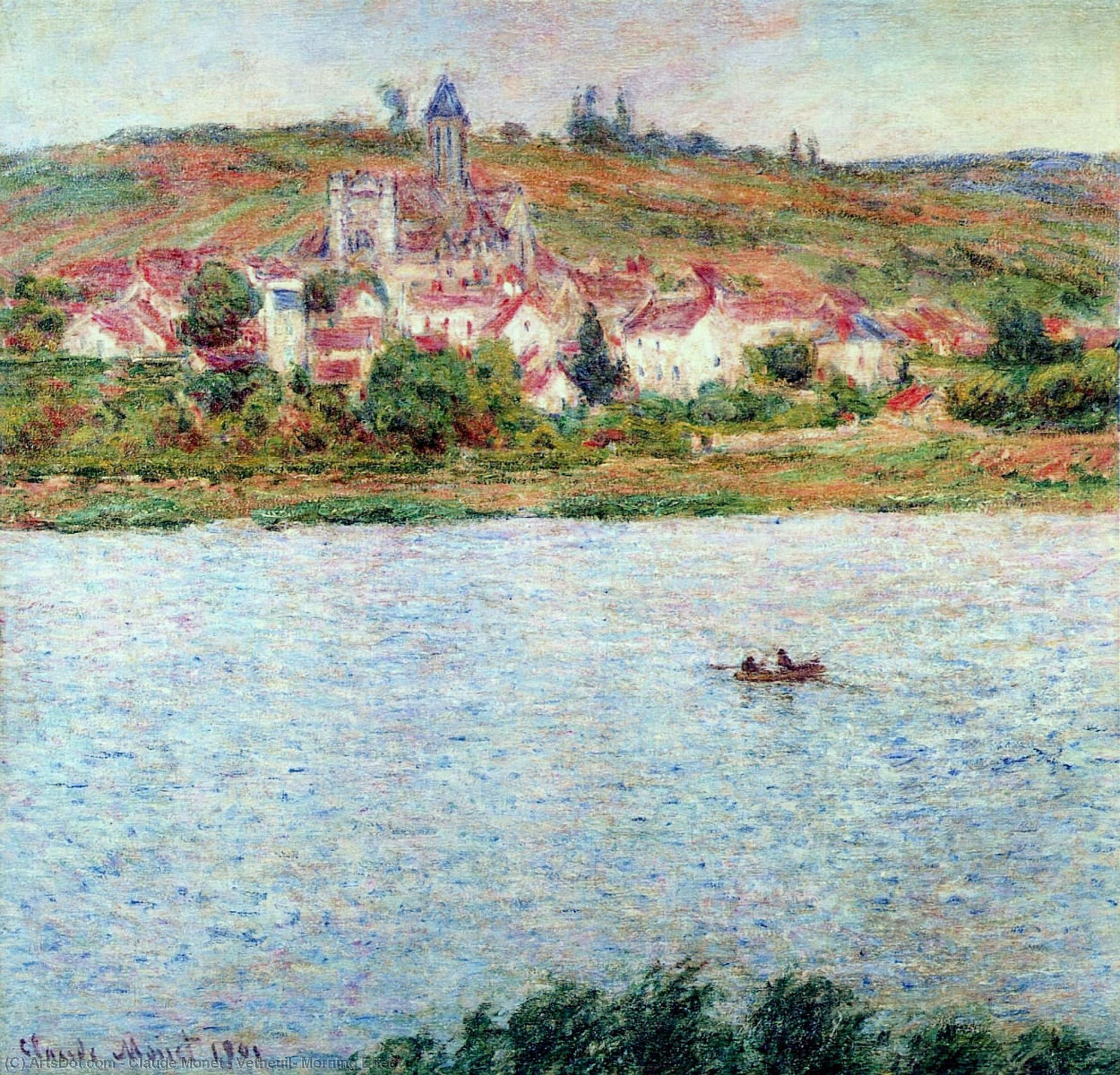 WikiOO.org - Encyclopedia of Fine Arts - Festés, Grafika Claude Monet - Vetheuil, Morning Effect