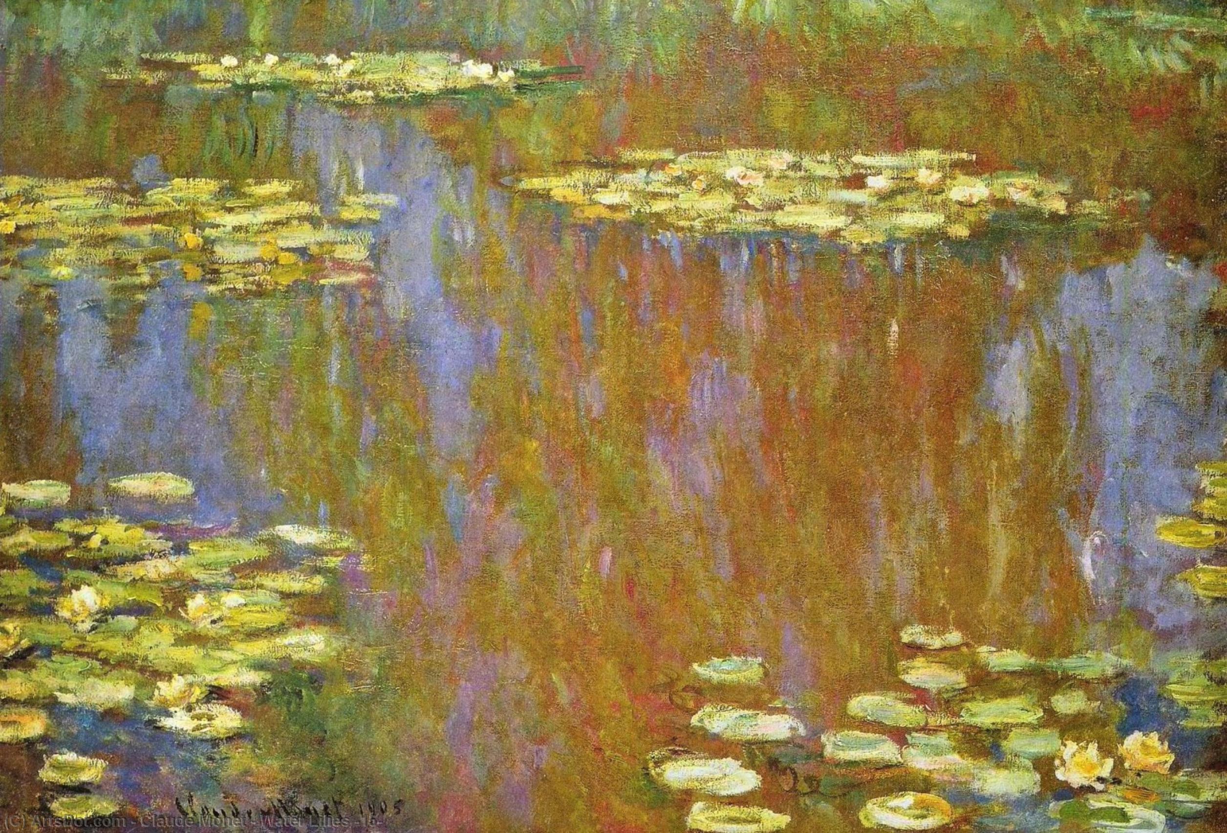 Wikioo.org - สารานุกรมวิจิตรศิลป์ - จิตรกรรม Claude Monet - Water Lilies (15)