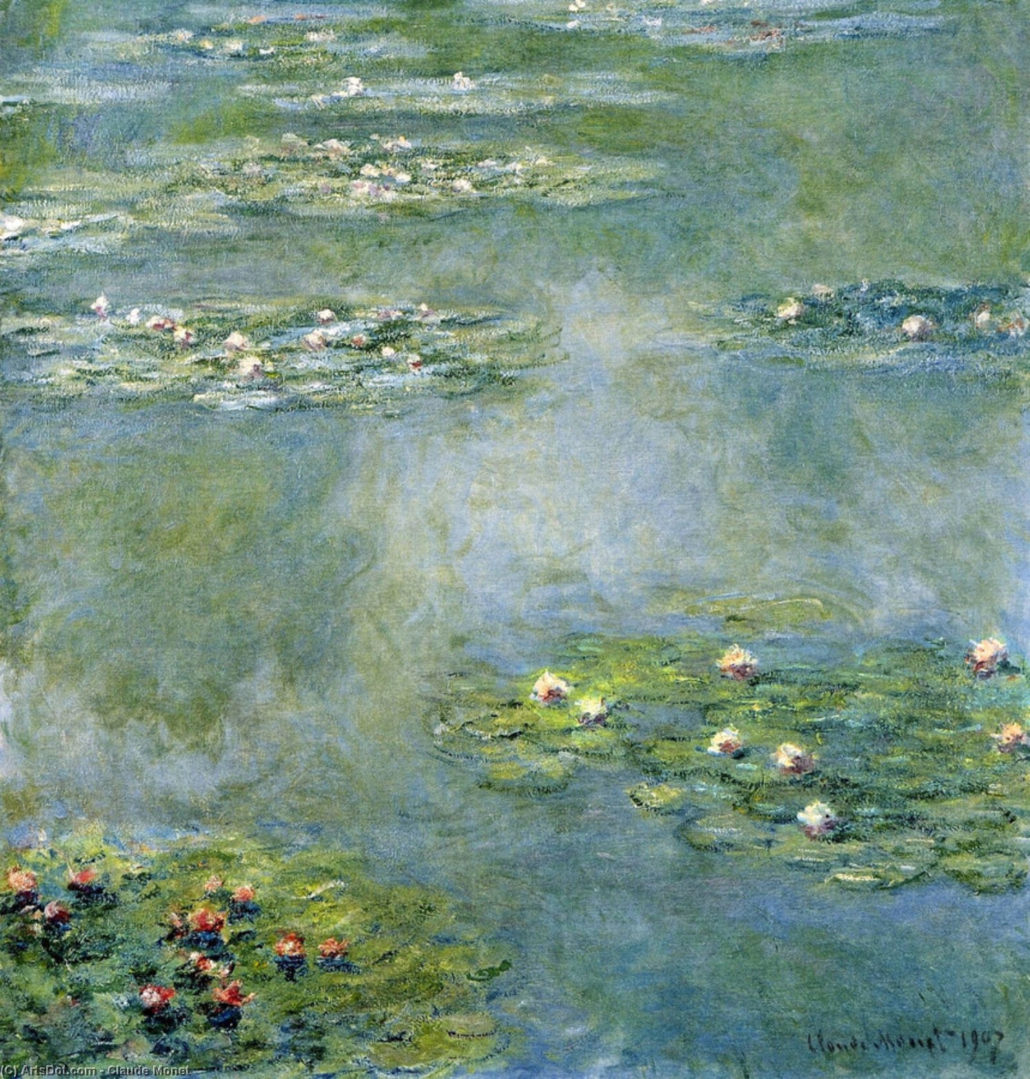 Wikioo.org – L'Encyclopédie des Beaux Arts - Peinture, Oeuvre de Claude Monet - nénuphars 27