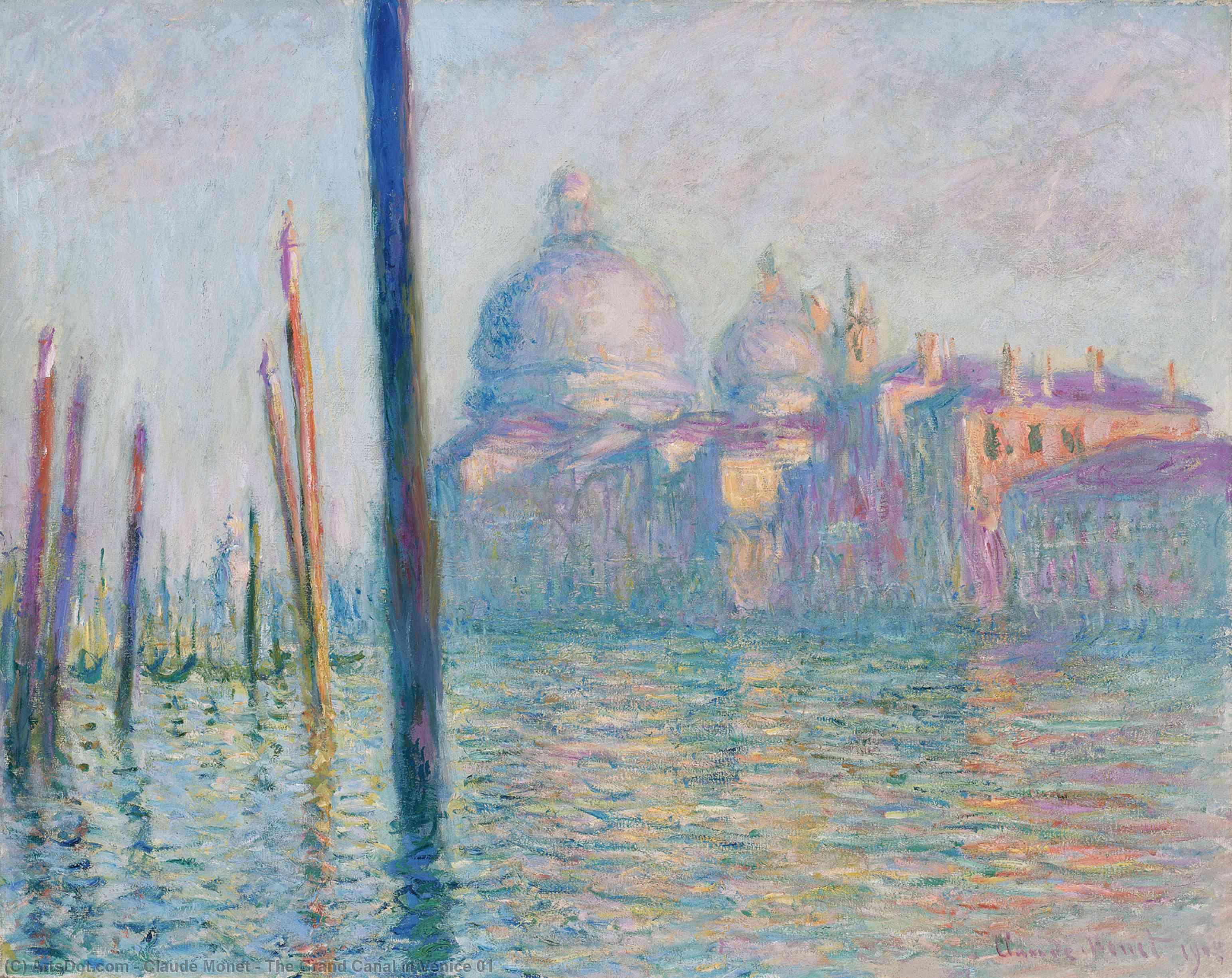 WikiOO.org - Enciklopedija dailės - Tapyba, meno kuriniai Claude Monet - The Grand Canal in Venice 01