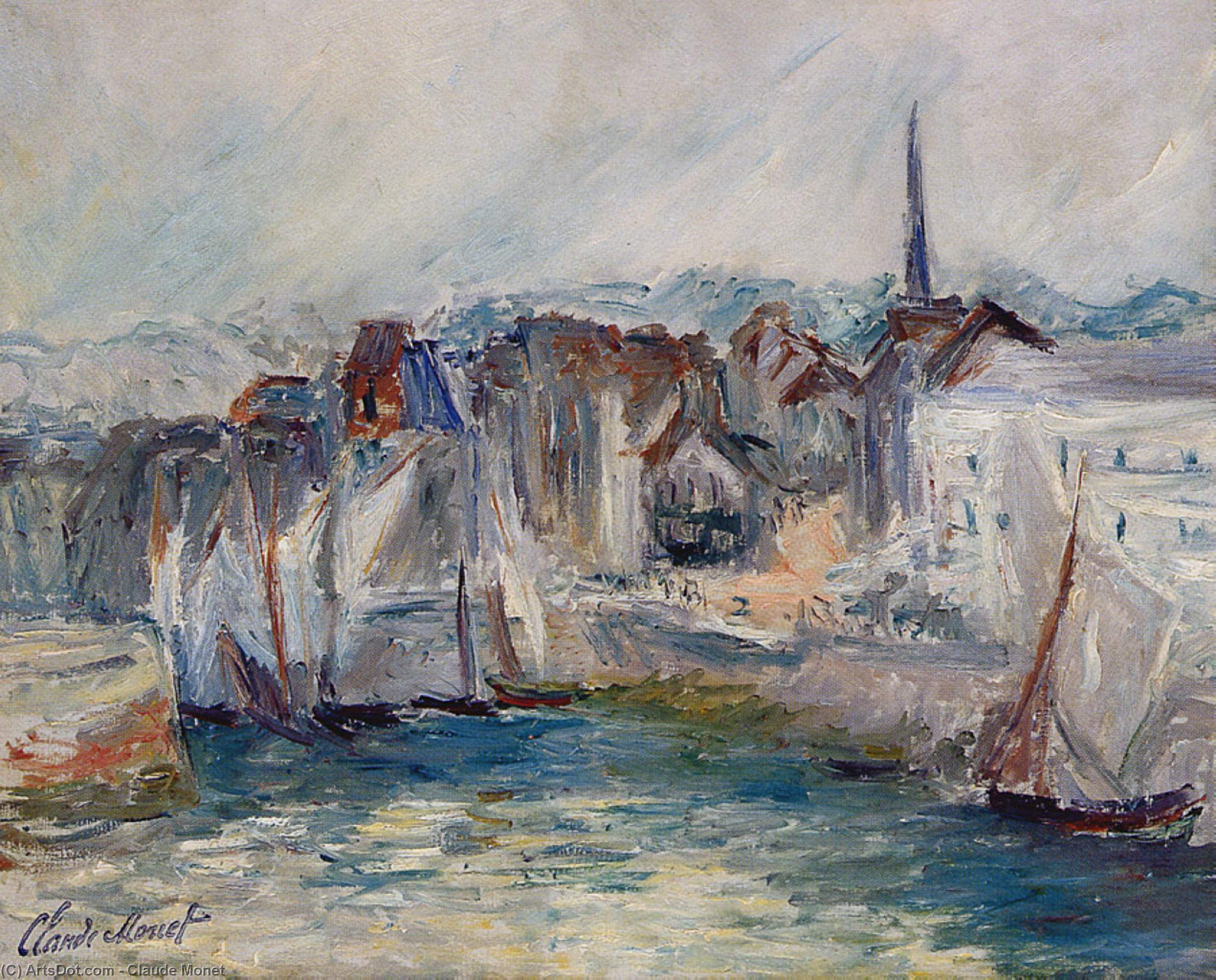WikiOO.org - Encyclopedia of Fine Arts - Maľba, Artwork Claude Monet - Boats in the Port of Honfleur