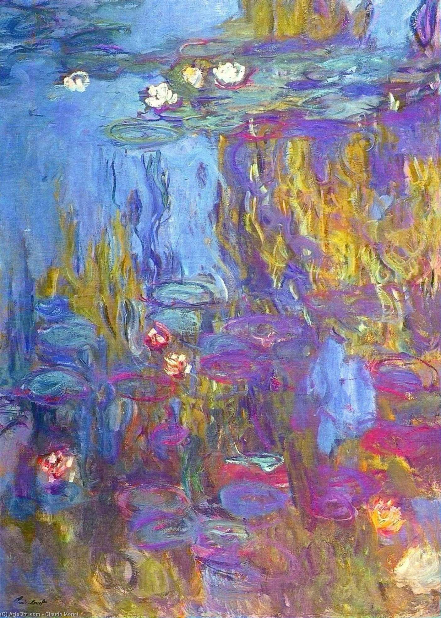 Wikioo.org - Bách khoa toàn thư về mỹ thuật - Vẽ tranh, Tác phẩm nghệ thuật Claude Monet - Water Lilies (50)