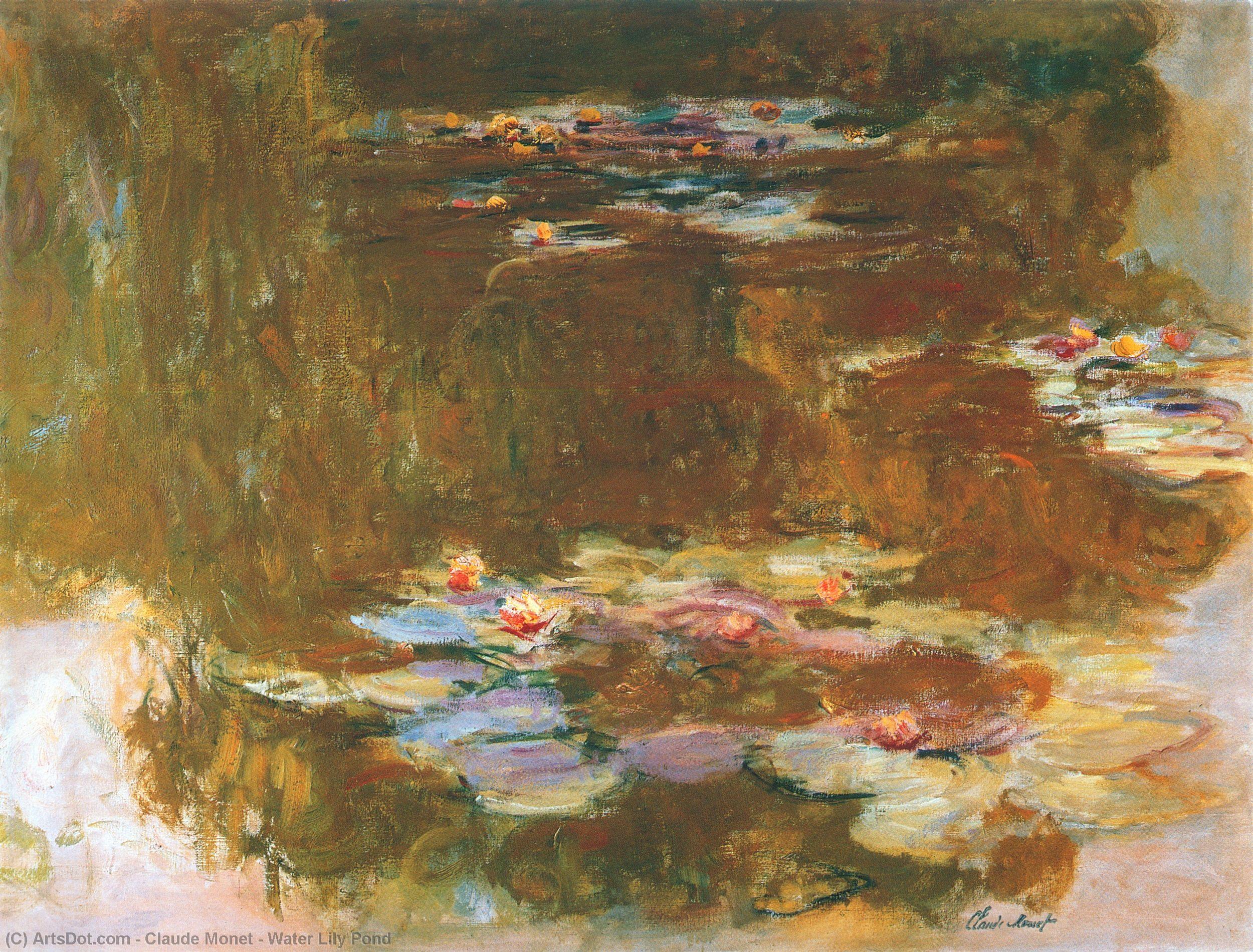 Wikioo.org - สารานุกรมวิจิตรศิลป์ - จิตรกรรม Claude Monet - Water Lily Pond
