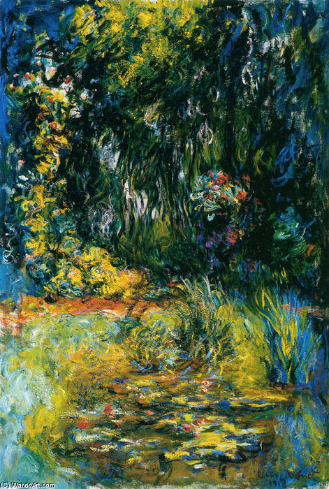 WikiOO.org – 美術百科全書 - 繪畫，作品 Claude Monet - 荷花 池塘