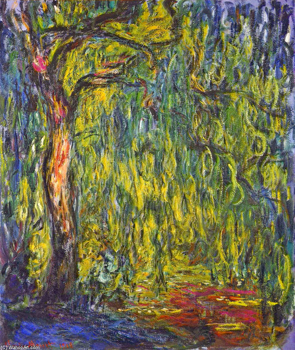 Wikioo.org - สารานุกรมวิจิตรศิลป์ - จิตรกรรม Claude Monet - Weeping Willow