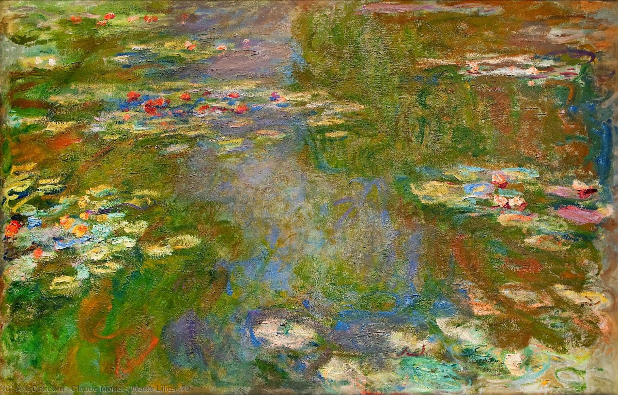 Wikoo.org - موسوعة الفنون الجميلة - اللوحة، العمل الفني Claude Monet - Water Lilies (70)