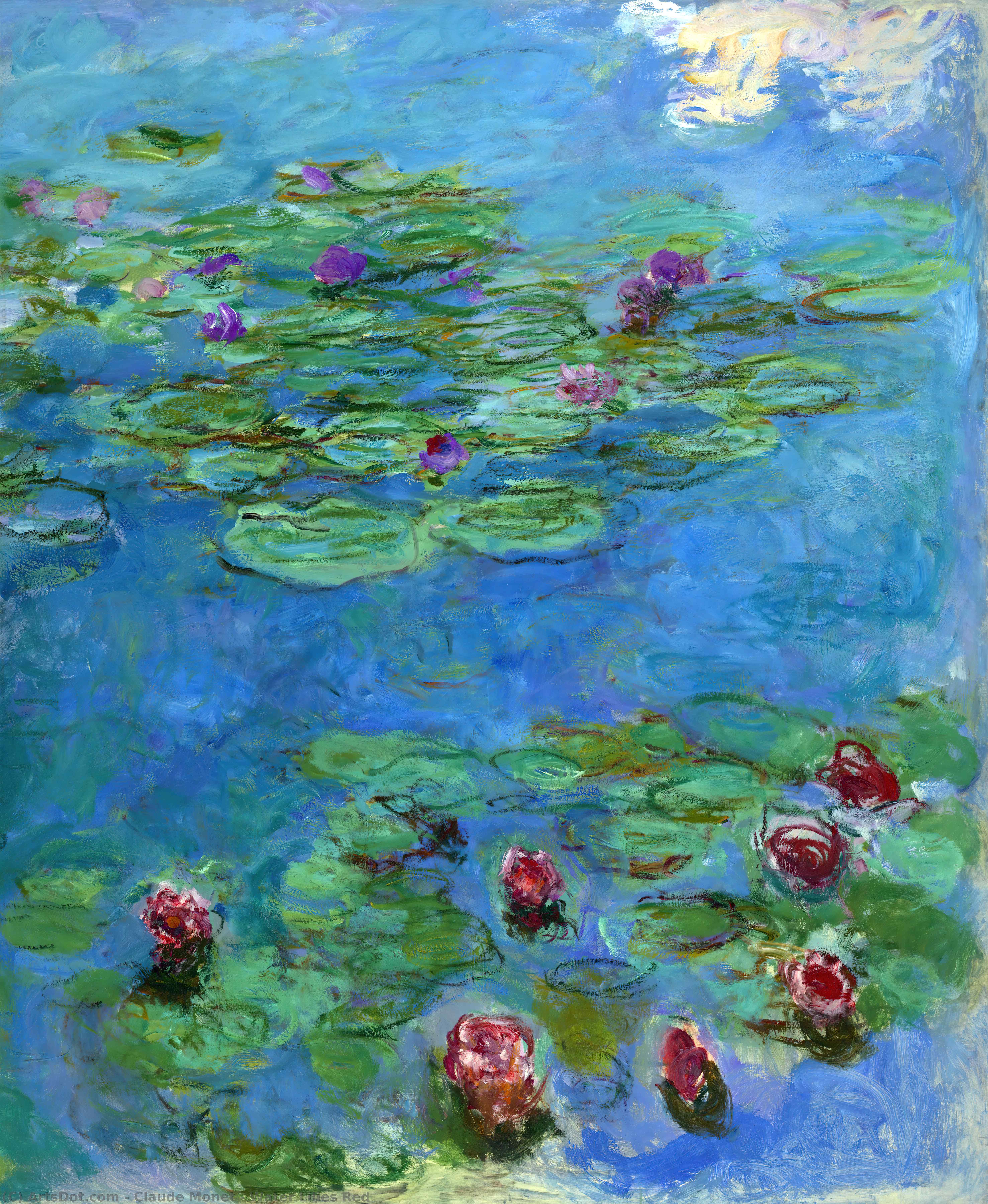 WikiOO.org - Encyclopedia of Fine Arts - Maľba, Artwork Claude Monet - Water Lilies Red