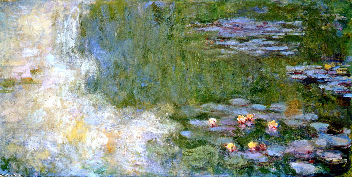WikiOO.org – 美術百科全書 - 繪畫，作品 Claude Monet - 荷花 池塘