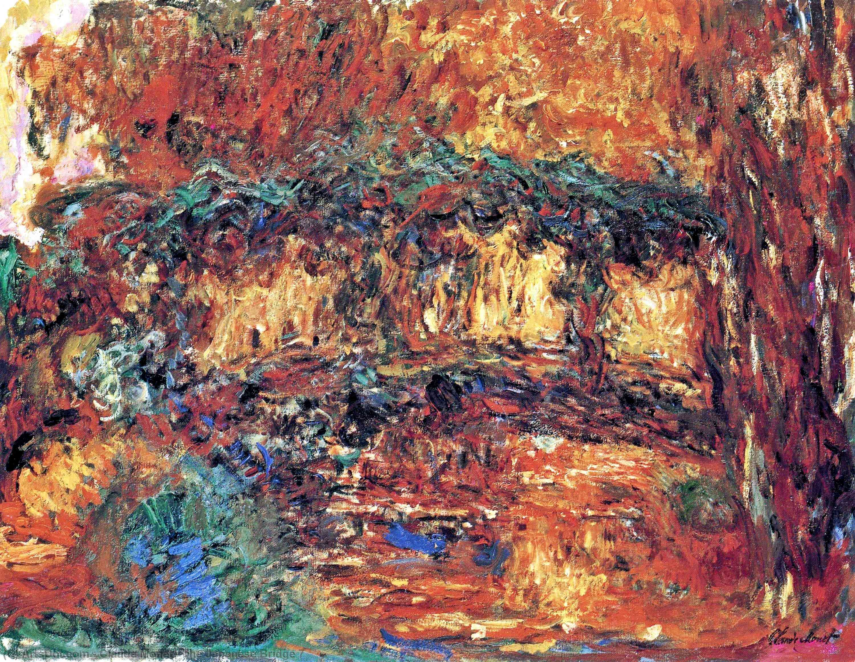 Wikoo.org - موسوعة الفنون الجميلة - اللوحة، العمل الفني Claude Monet - The Japanese Bridge 7