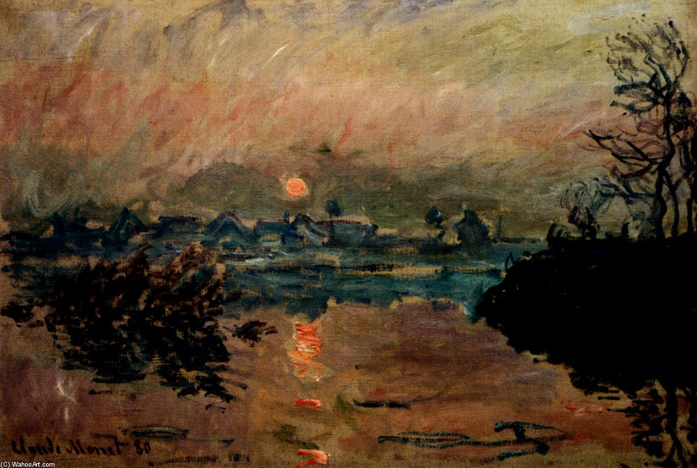 Wikioo.org - สารานุกรมวิจิตรศิลป์ - จิตรกรรม Claude Monet - Sunset