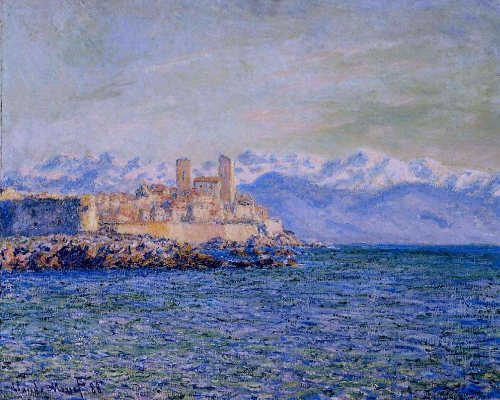 Wikioo.org - Bách khoa toàn thư về mỹ thuật - Vẽ tranh, Tác phẩm nghệ thuật Claude Monet - The Old Fort at Antibes