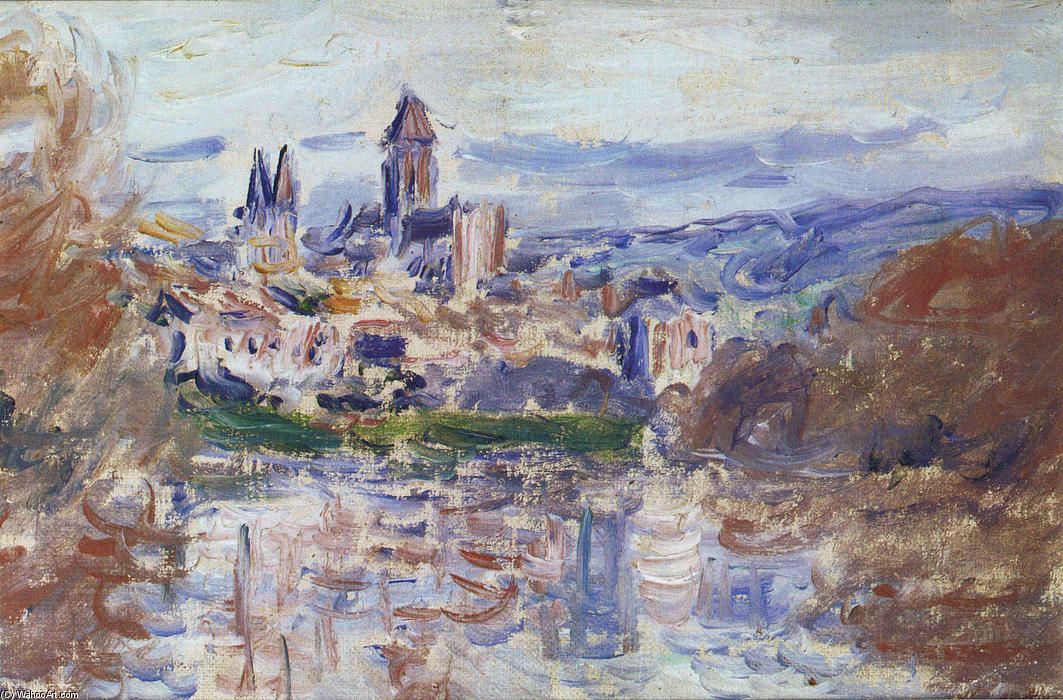 Wikioo.org - สารานุกรมวิจิตรศิลป์ - จิตรกรรม Claude Monet - The Village of Vetheuil