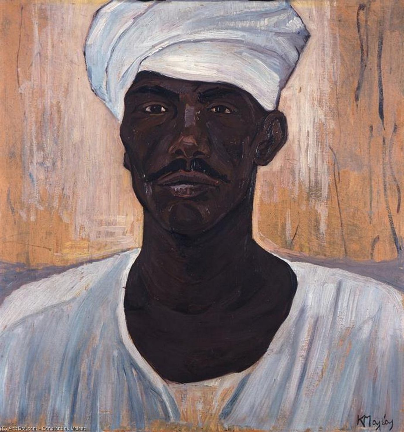 Wikioo.org - The Encyclopedia of Fine Arts - Painting, Artwork by Konstantinos Maleas - Black Man