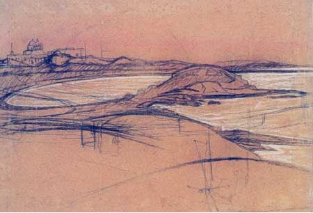 Wikioo.org - The Encyclopedia of Fine Arts - Painting, Artwork by Konstantinos Maleas - Landscape (sketch)