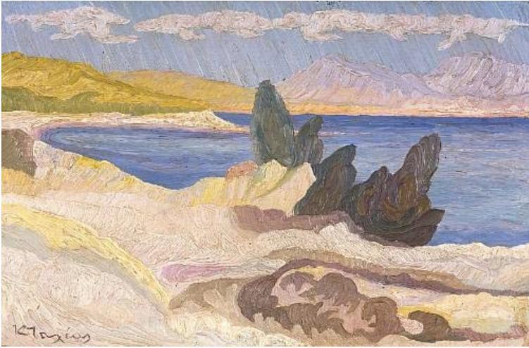 Wikioo.org - The Encyclopedia of Fine Arts - Painting, Artwork by Konstantinos Maleas - Landscape of Attica