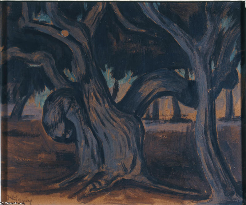 WikiOO.org - Енциклопедия за изящни изкуства - Живопис, Произведения на изкуството Konstantinos Maleas - Olive trees