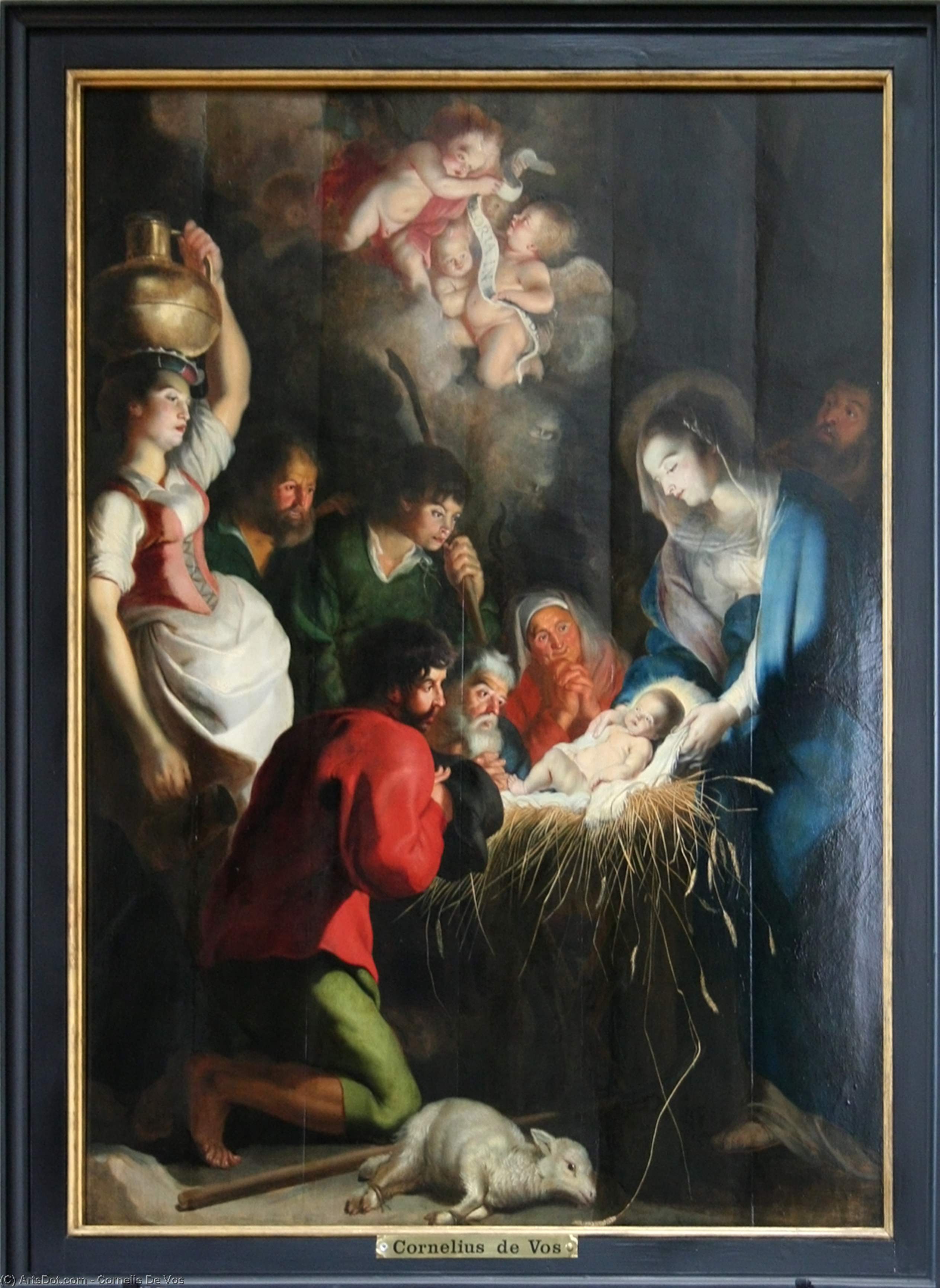 Wikioo.org – L'Encyclopédie des Beaux Arts - Peinture, Oeuvre de Cornelis De Vos - la naissance de jésus