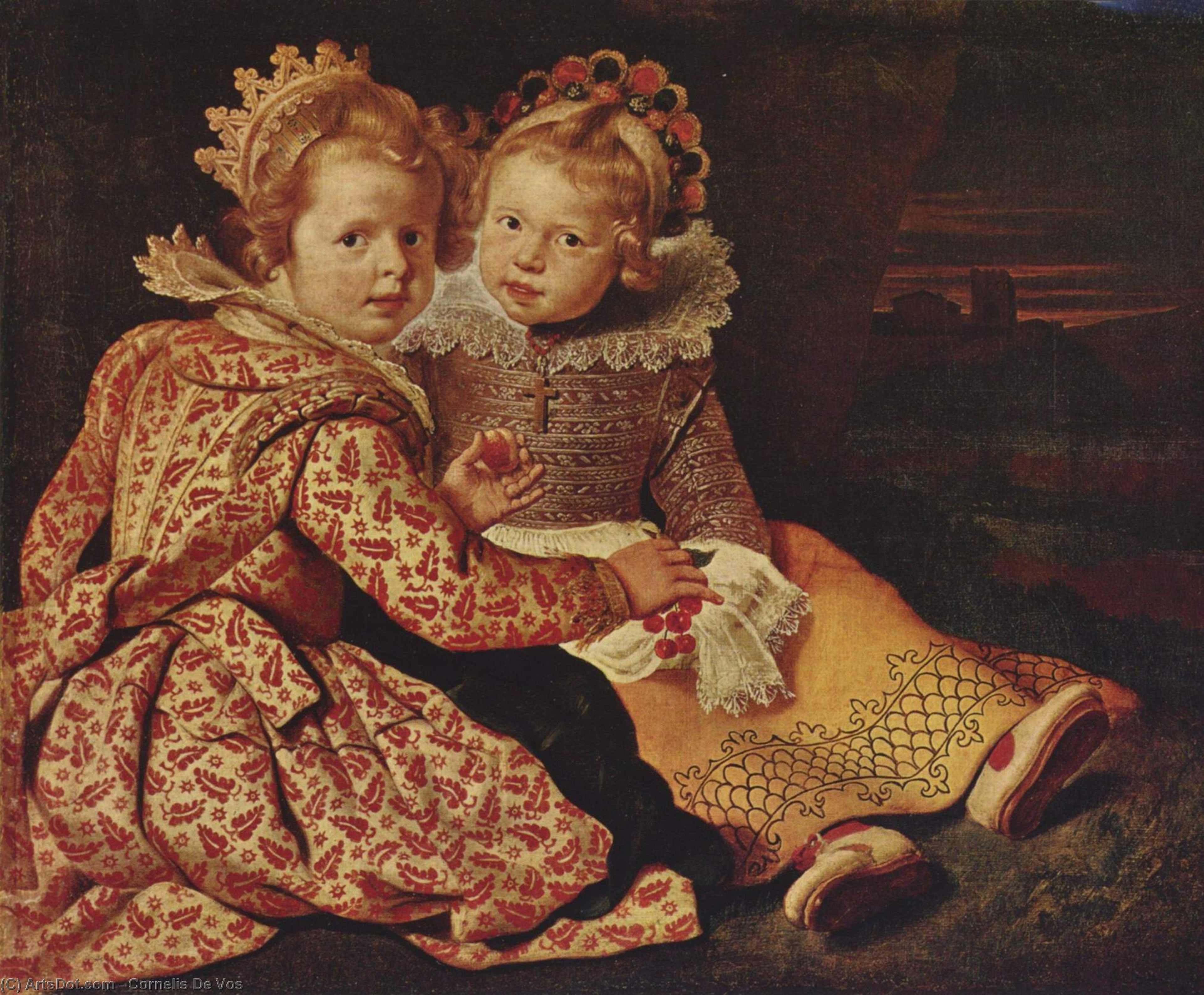 Wikioo.org – La Enciclopedia de las Bellas Artes - Pintura, Obras de arte de Cornelis De Vos - dos hijas de pintor