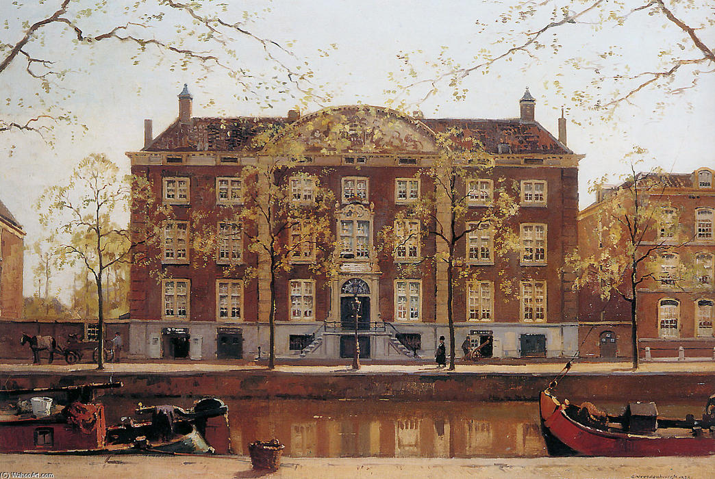 Wikioo.org - The Encyclopedia of Fine Arts - Painting, Artwork by Cornelis Vreedenburgh - Corvershof Nieuw Heerengracht