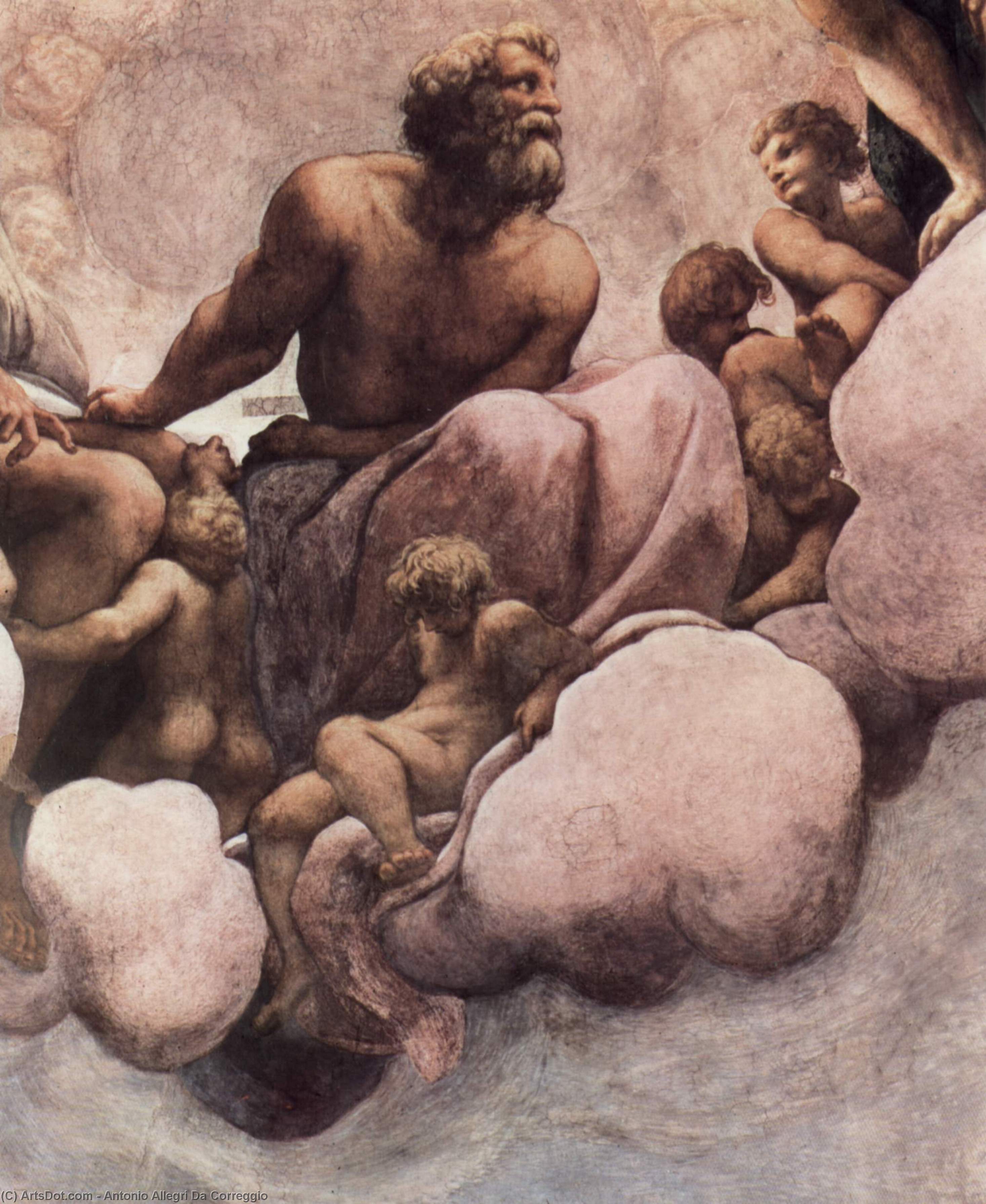 Wikioo.org - The Encyclopedia of Fine Arts - Painting, Artwork by Antonio Allegri Da Correggio - The Vision of St. John in Patmos