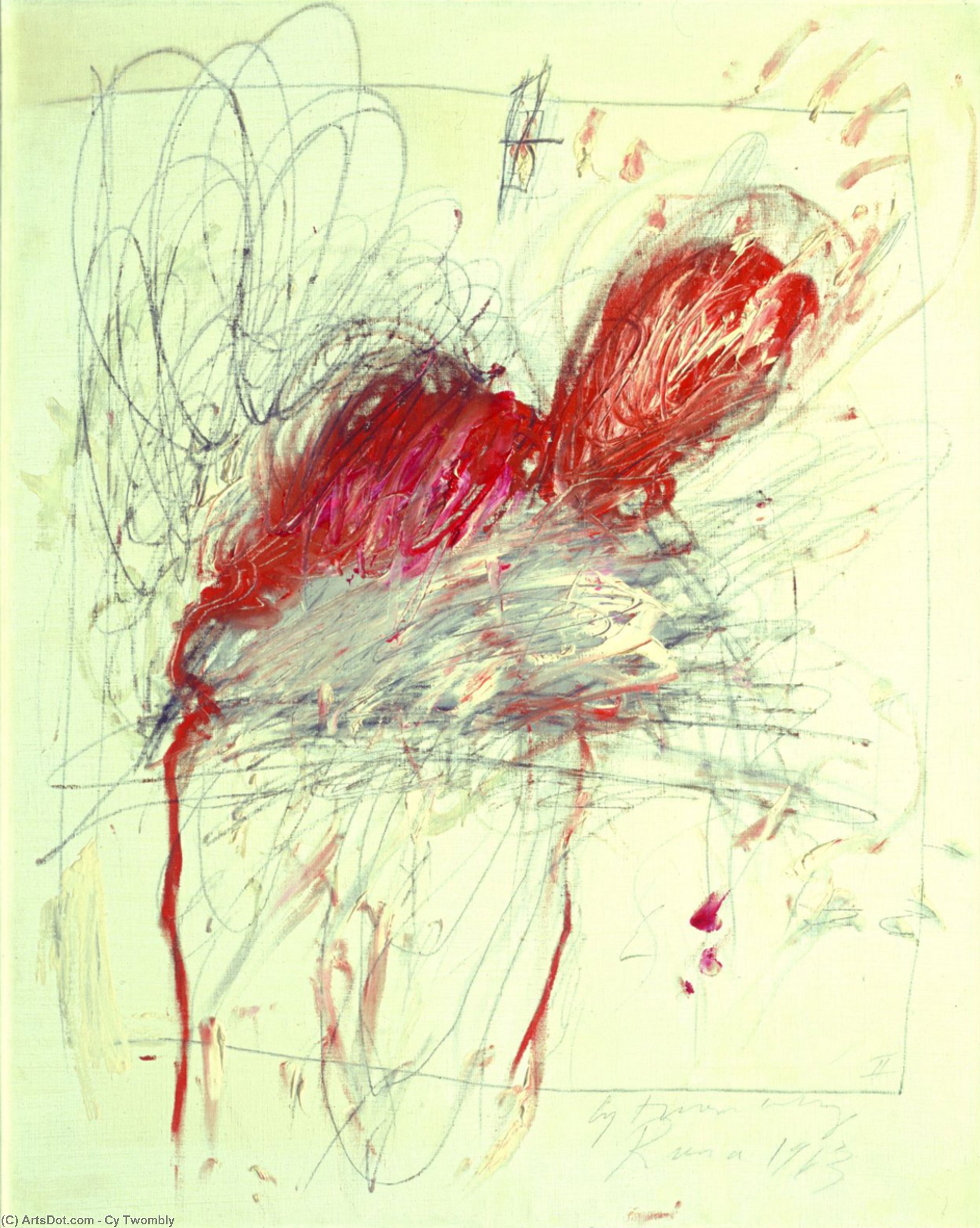 WikiOO.org - 百科事典 - 絵画、アートワーク Cy Twombly - レダと白鳥