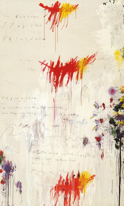 Wikioo.org - The Encyclopedia of Fine Arts - Painting, Artwork by Cy Twombly - FOUR SEASONS, PART I, SPRING