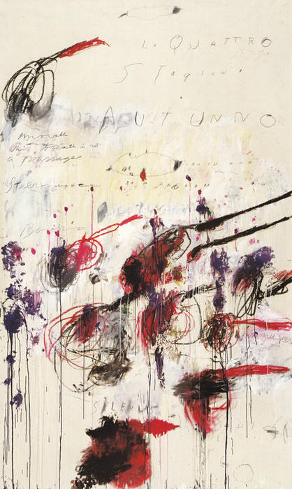 Wikioo.org - The Encyclopedia of Fine Arts - Painting, Artwork by Cy Twombly - Four Seasons, Autumn Part III