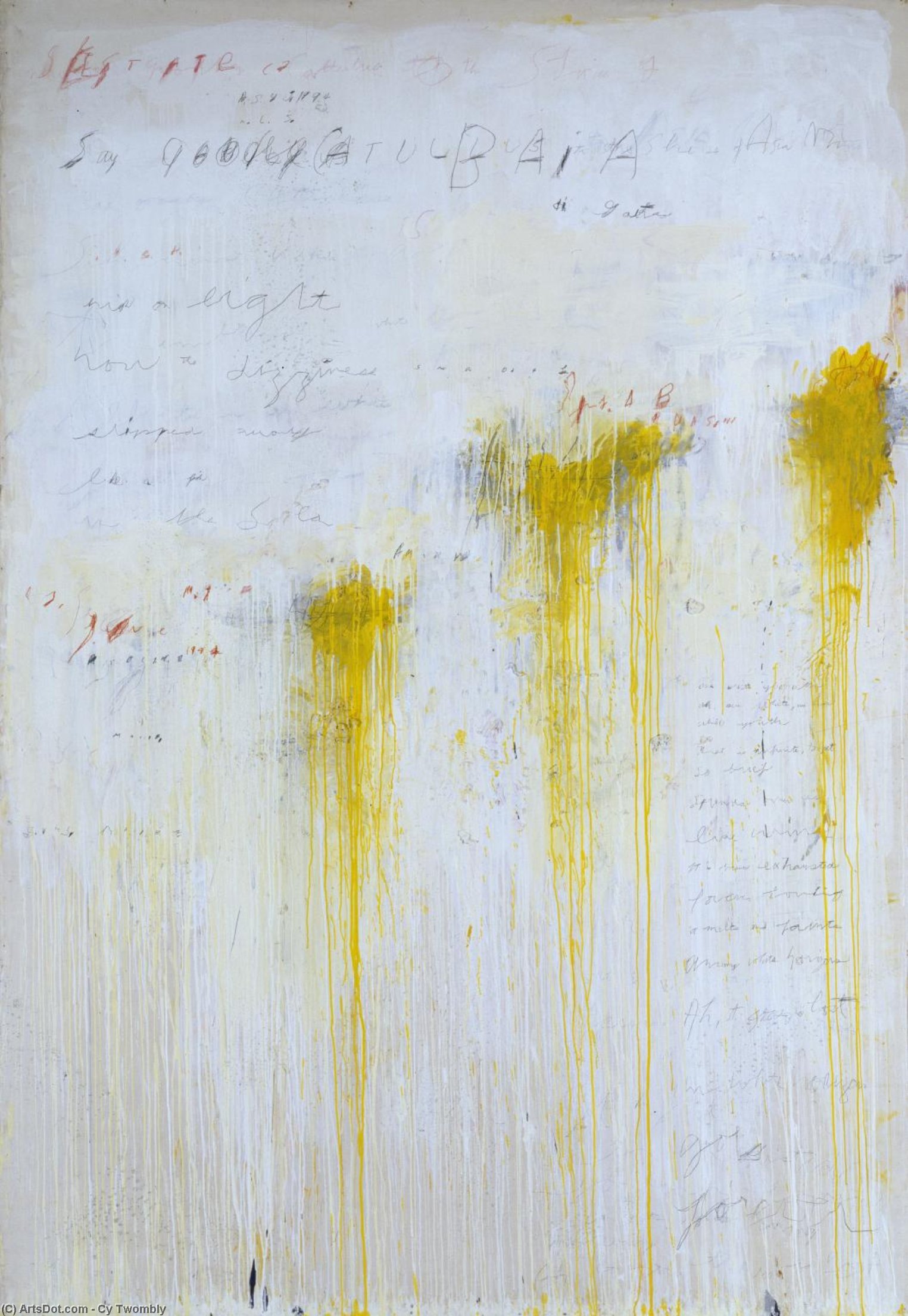 Wikioo.org - The Encyclopedia of Fine Arts - Painting, Artwork by Cy Twombly - Quattro Stagioni, Estate